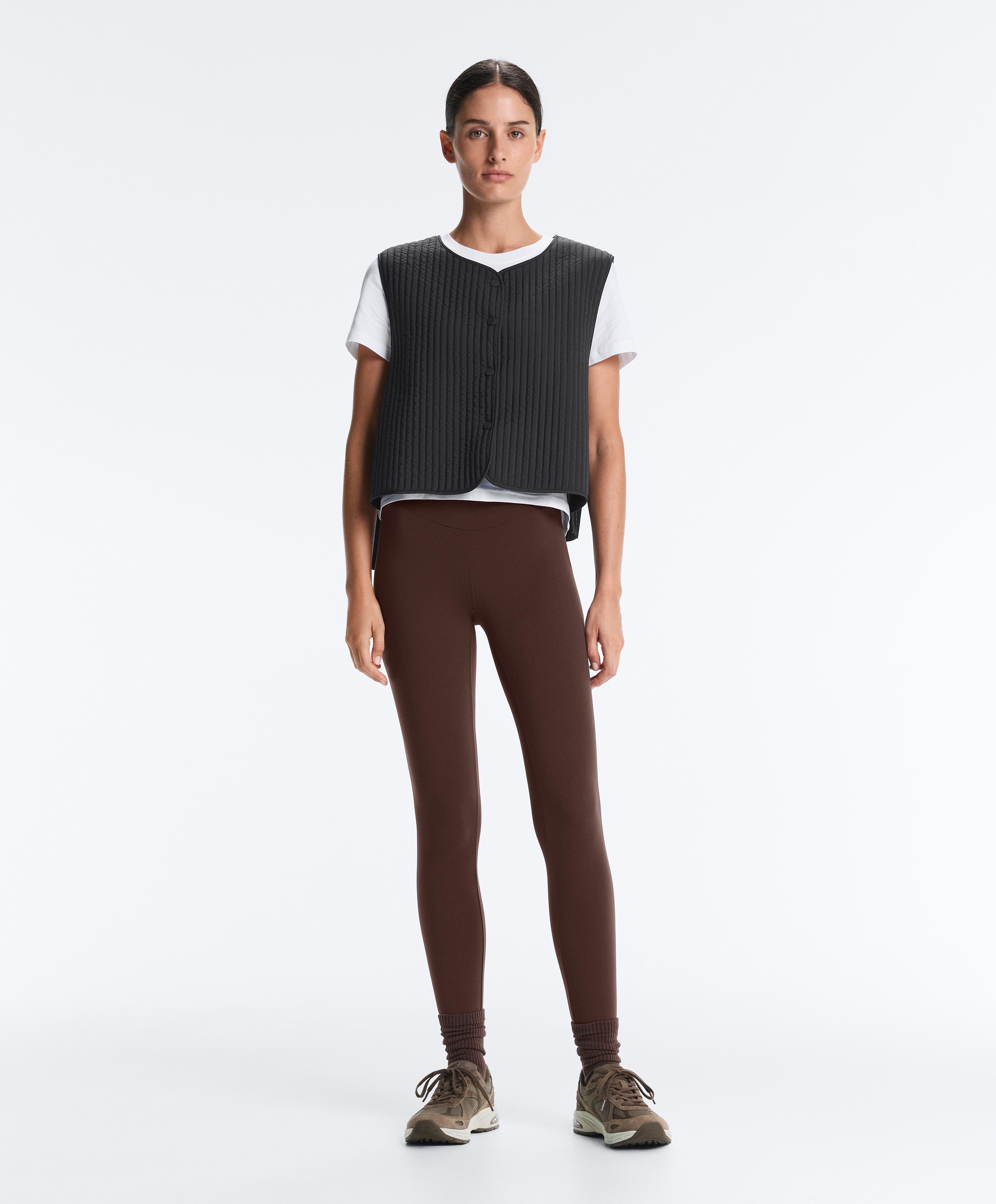Thin padded nylon gilet — BLACK