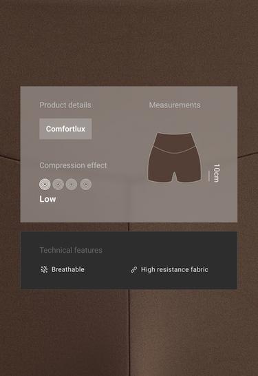 Hot pants high rise Comfortlux 10 cm — DARK BROWN 2