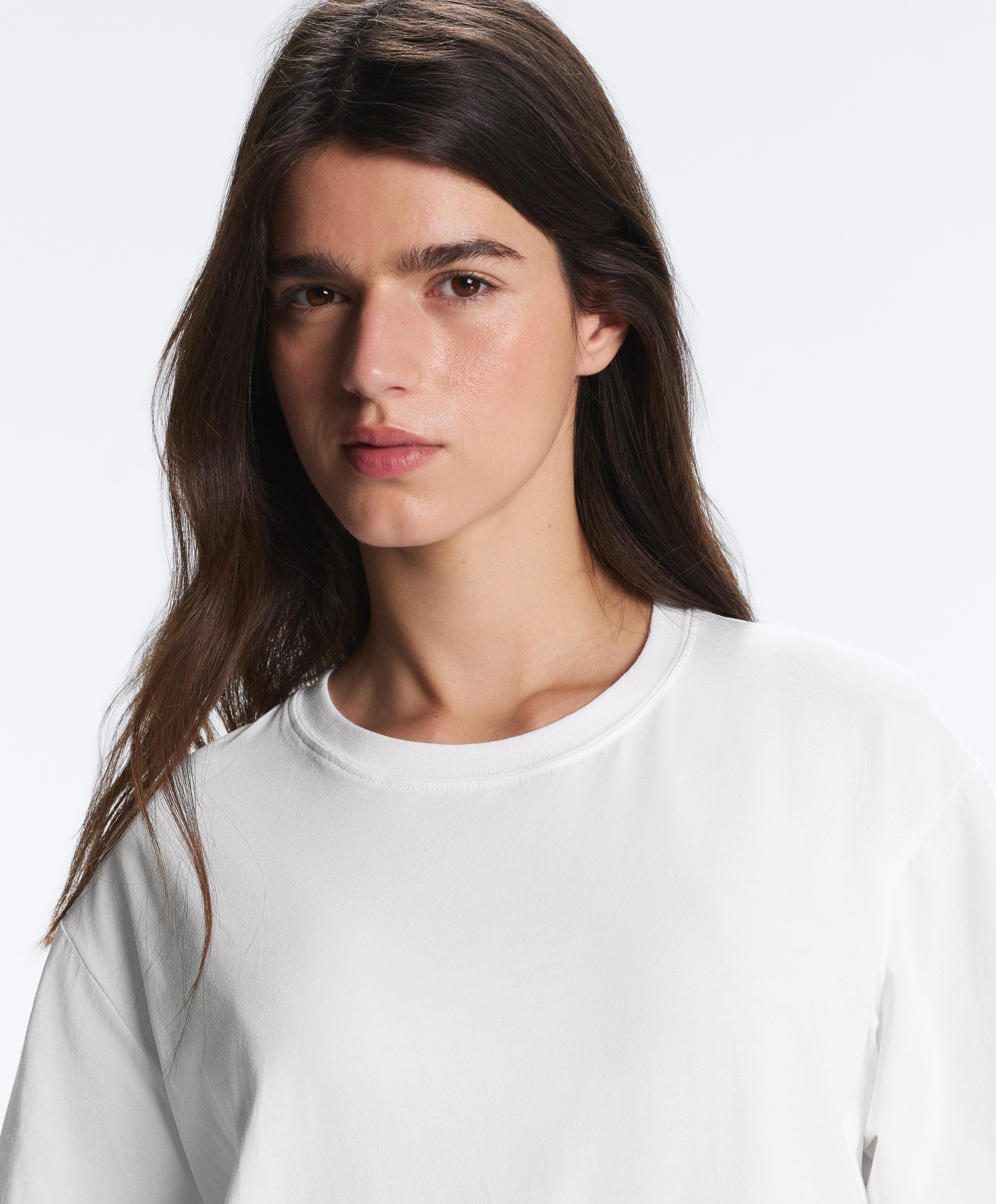 Oversize cotton-blend short-sleeved T-shirt Oversize cotton-blend short-sleeved T-shirt