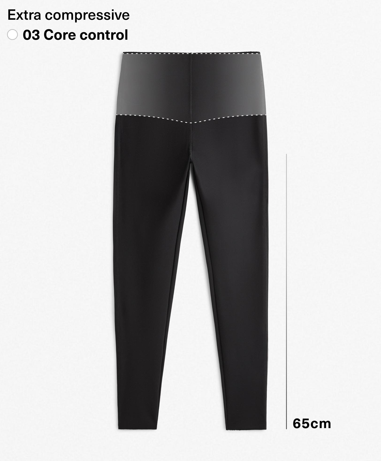 Ankellånga leggings extra compressive core control 65 cm