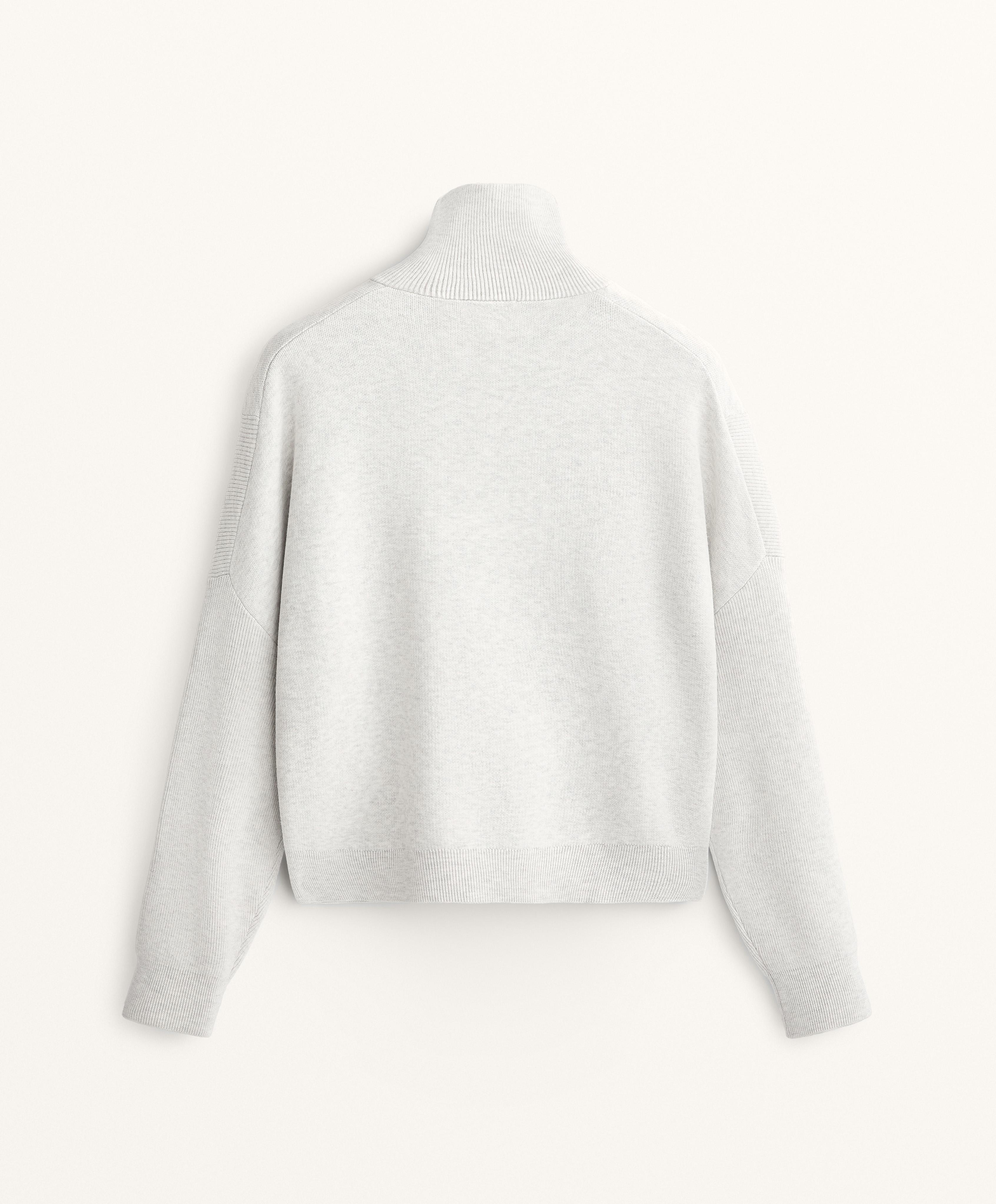 Rib knit half-zip jumper | OYSHO United States