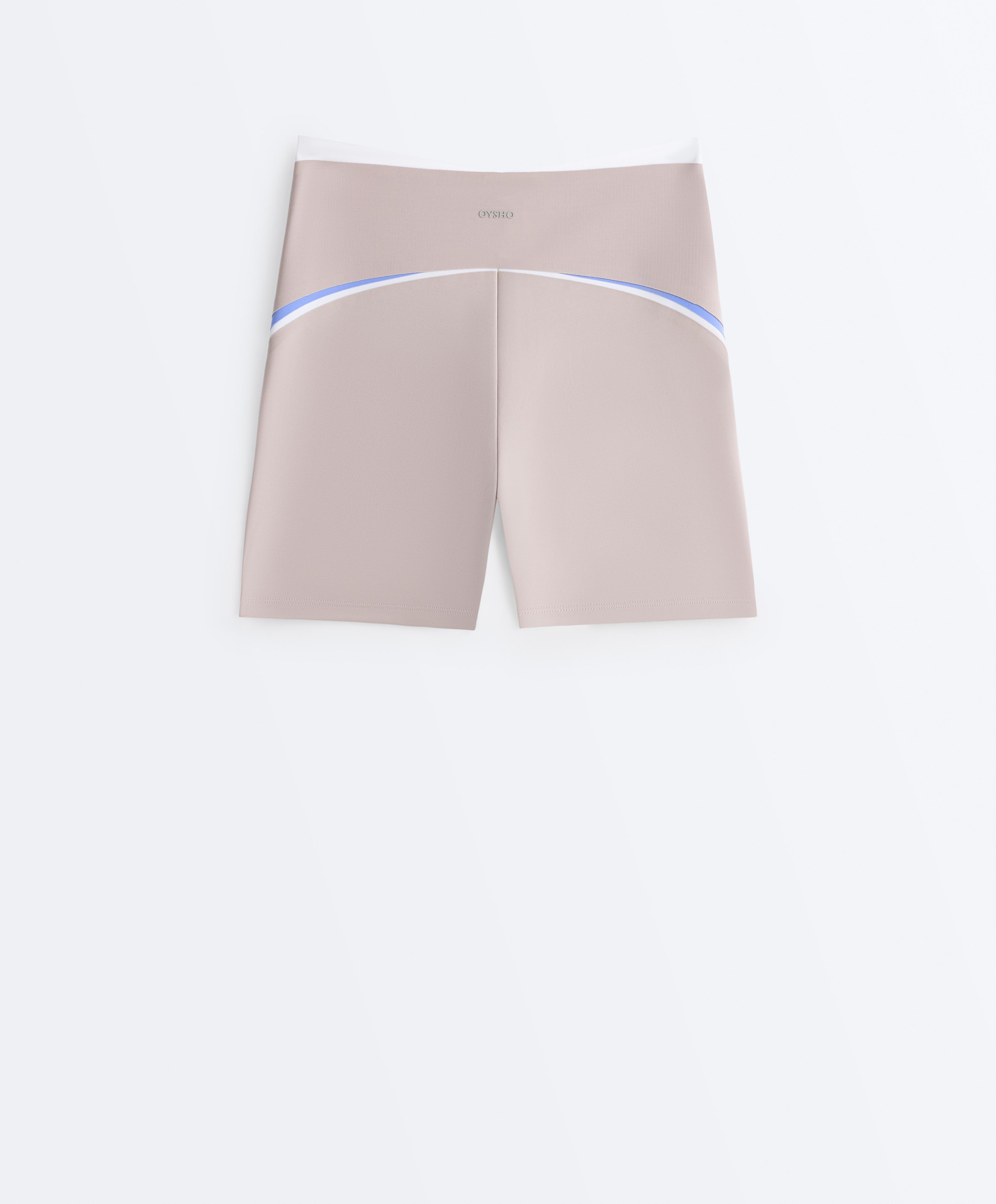 Hot pants high-rise Compressive 10cm contrast — PINK-MINK
