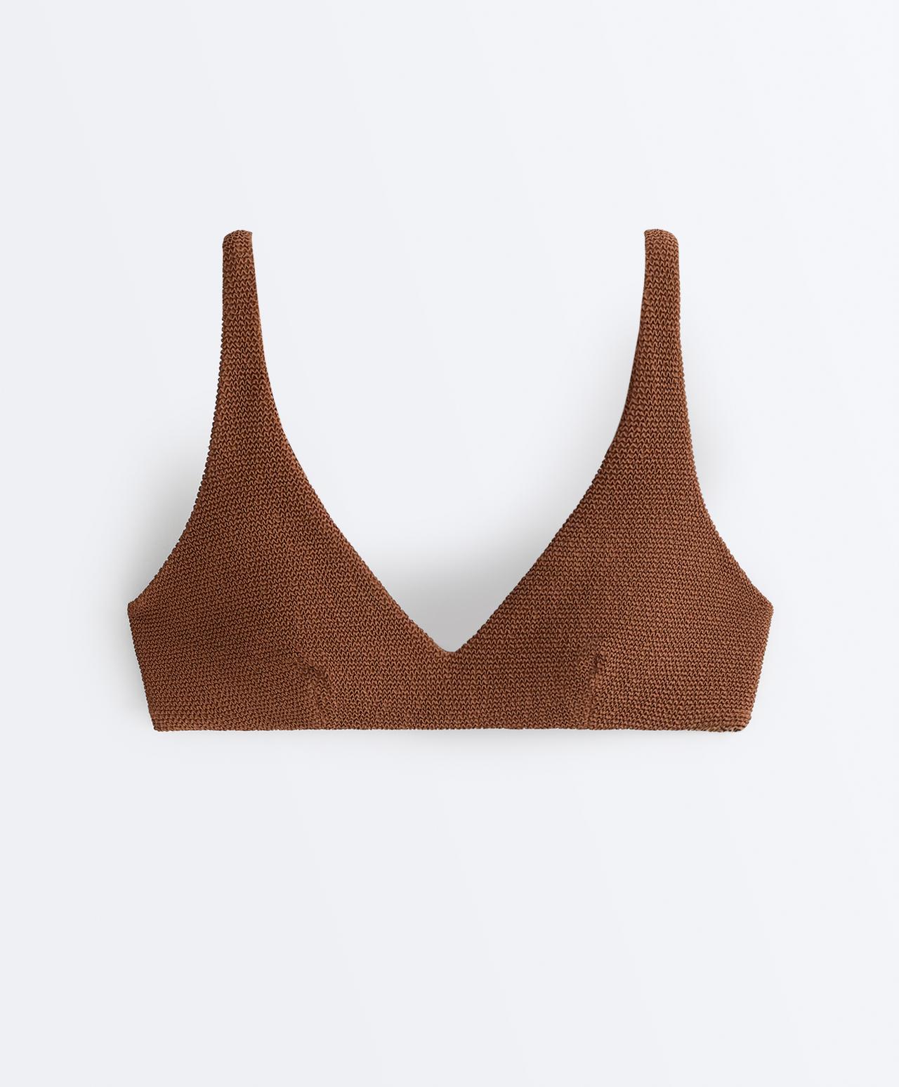 Crinkle halter bikini — TOFFEE