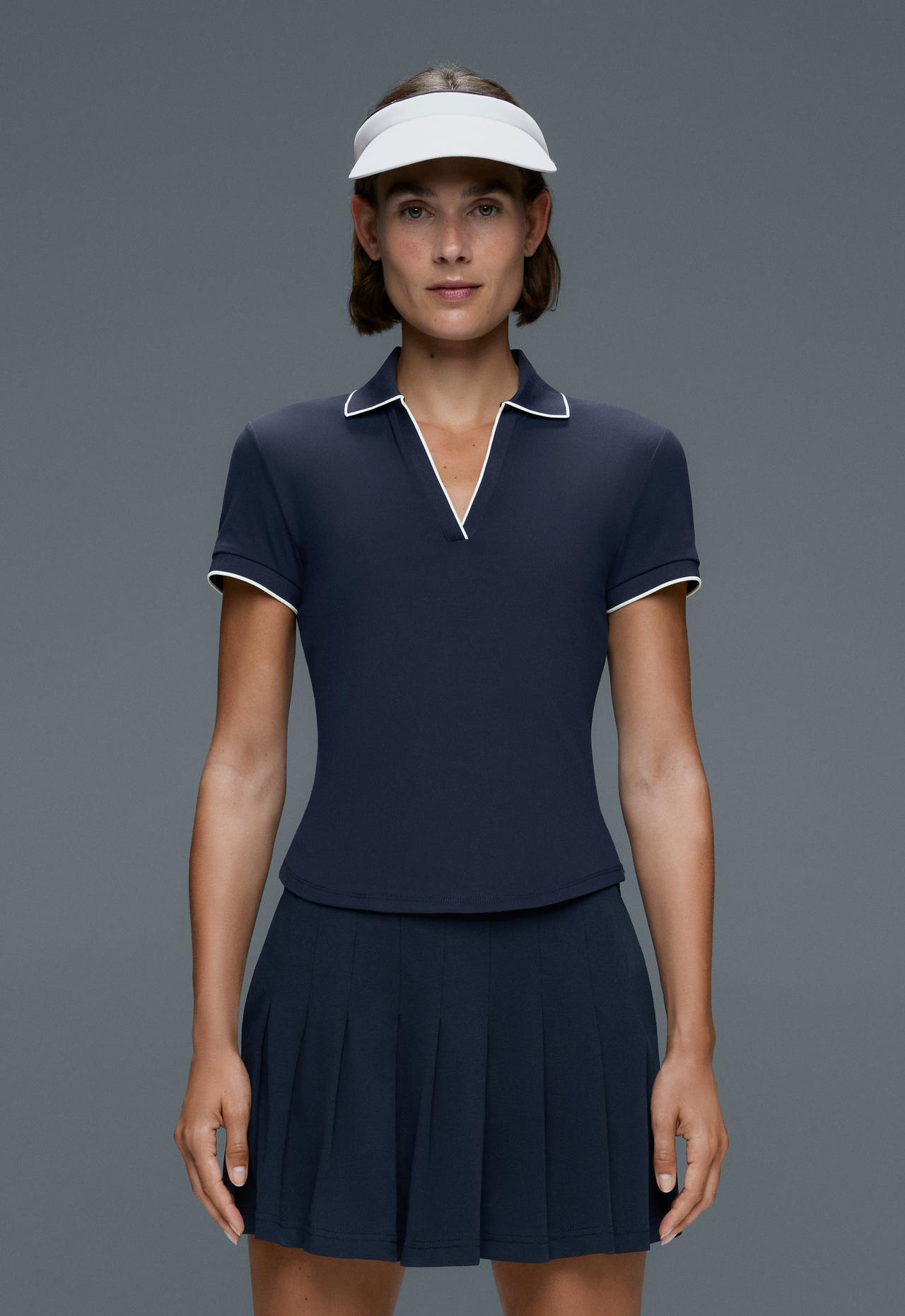 Short-sleeved Comfortlux polo shirt — NAVY BLUE