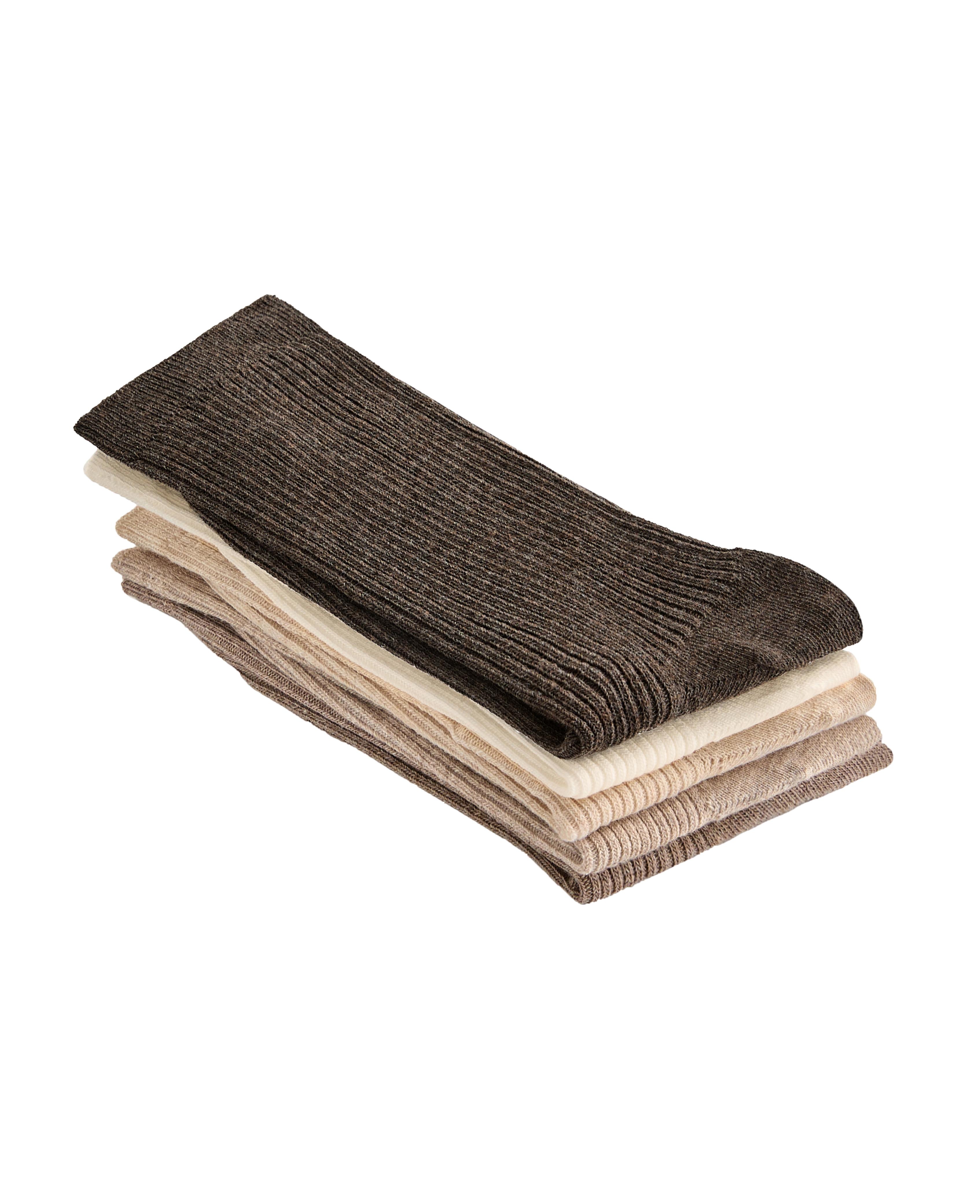 5 pairs of classic socks with cotton — SAND MELANGE