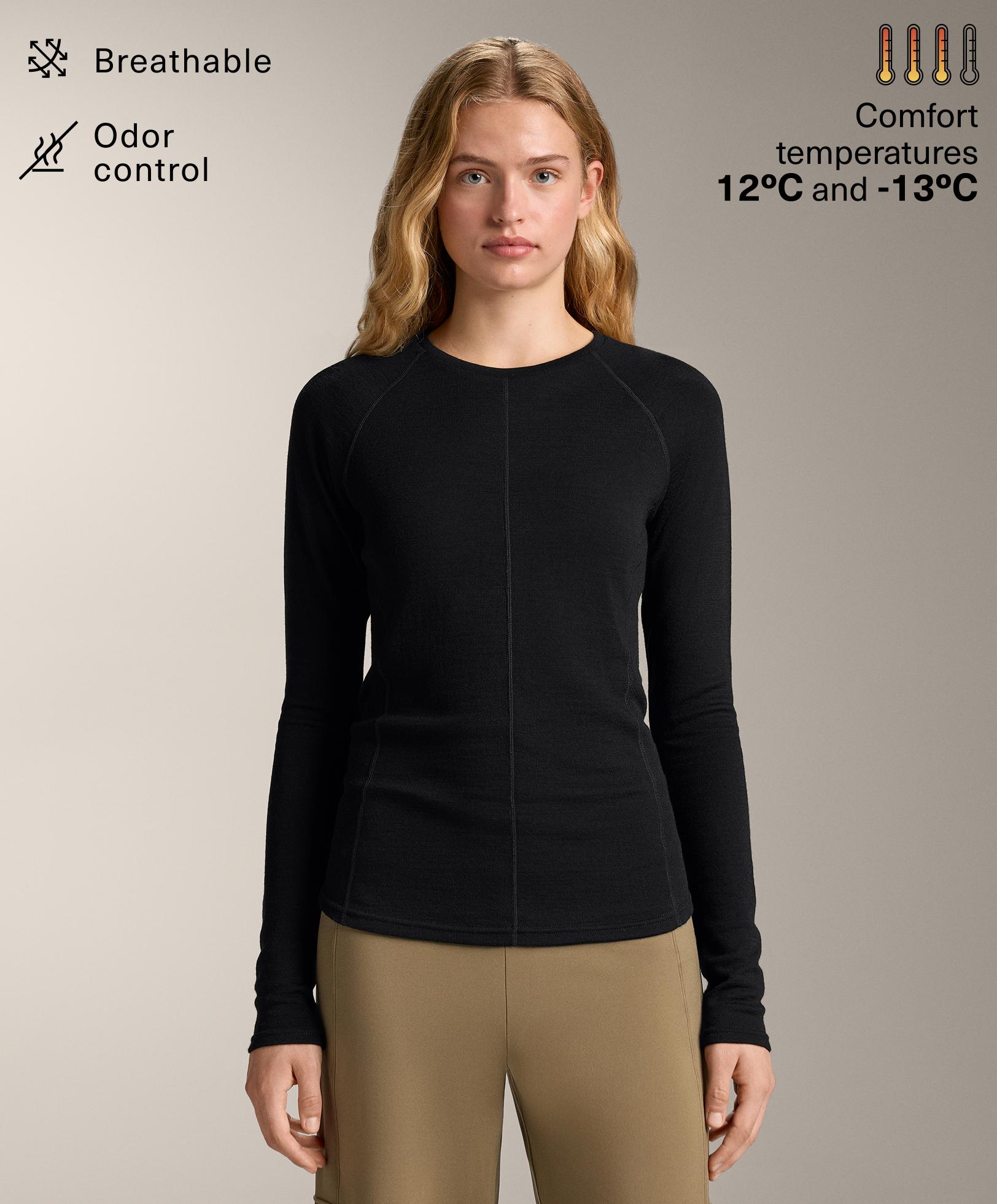 Thermal merino wool blend base layer T-shirt - Sale