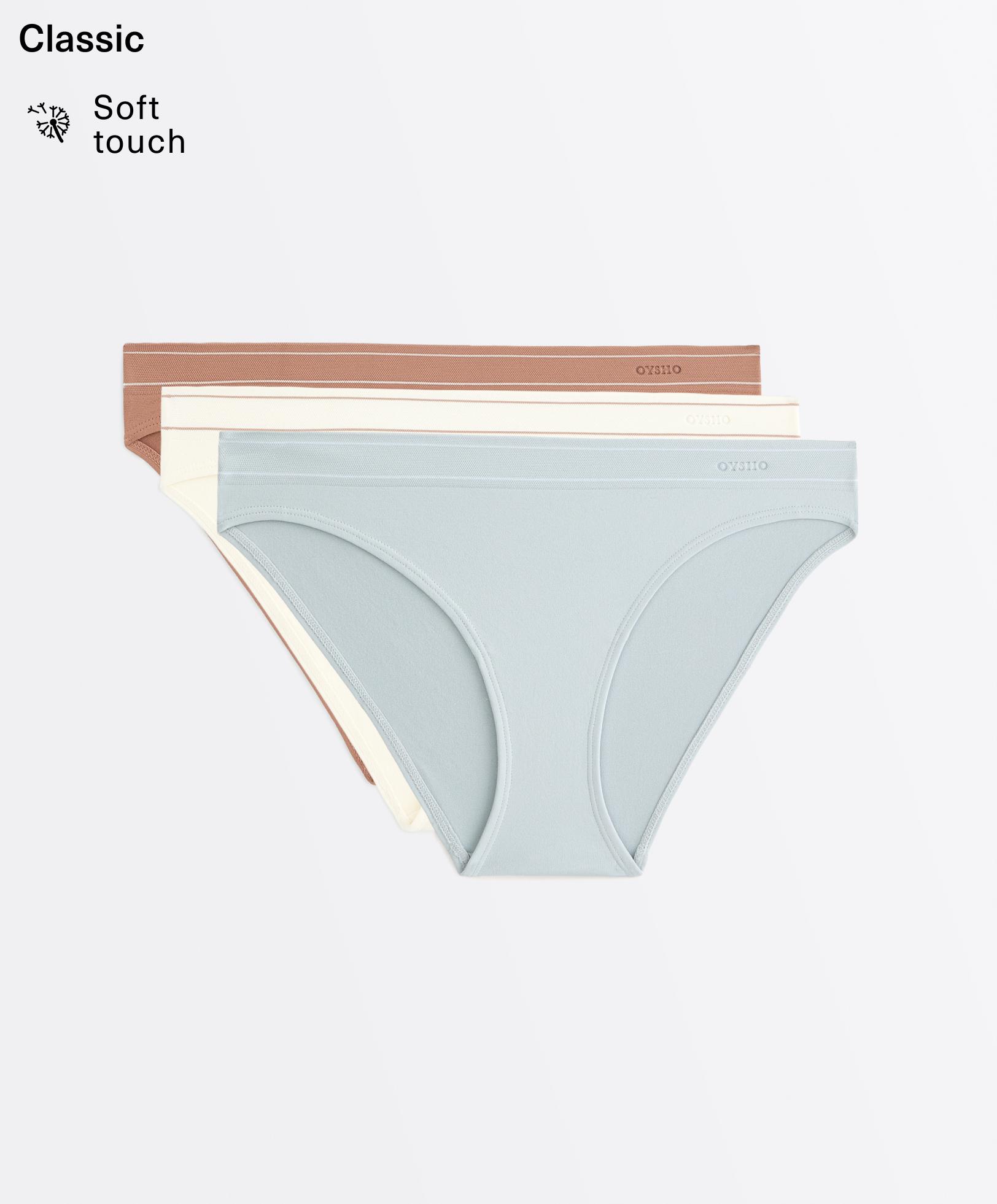 3 seamless soft touch classic briefs contrast logo