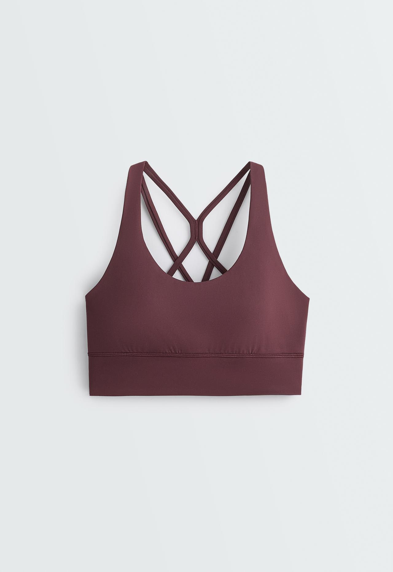 Medium support Comfortlux sports bra with cup — PLUM
