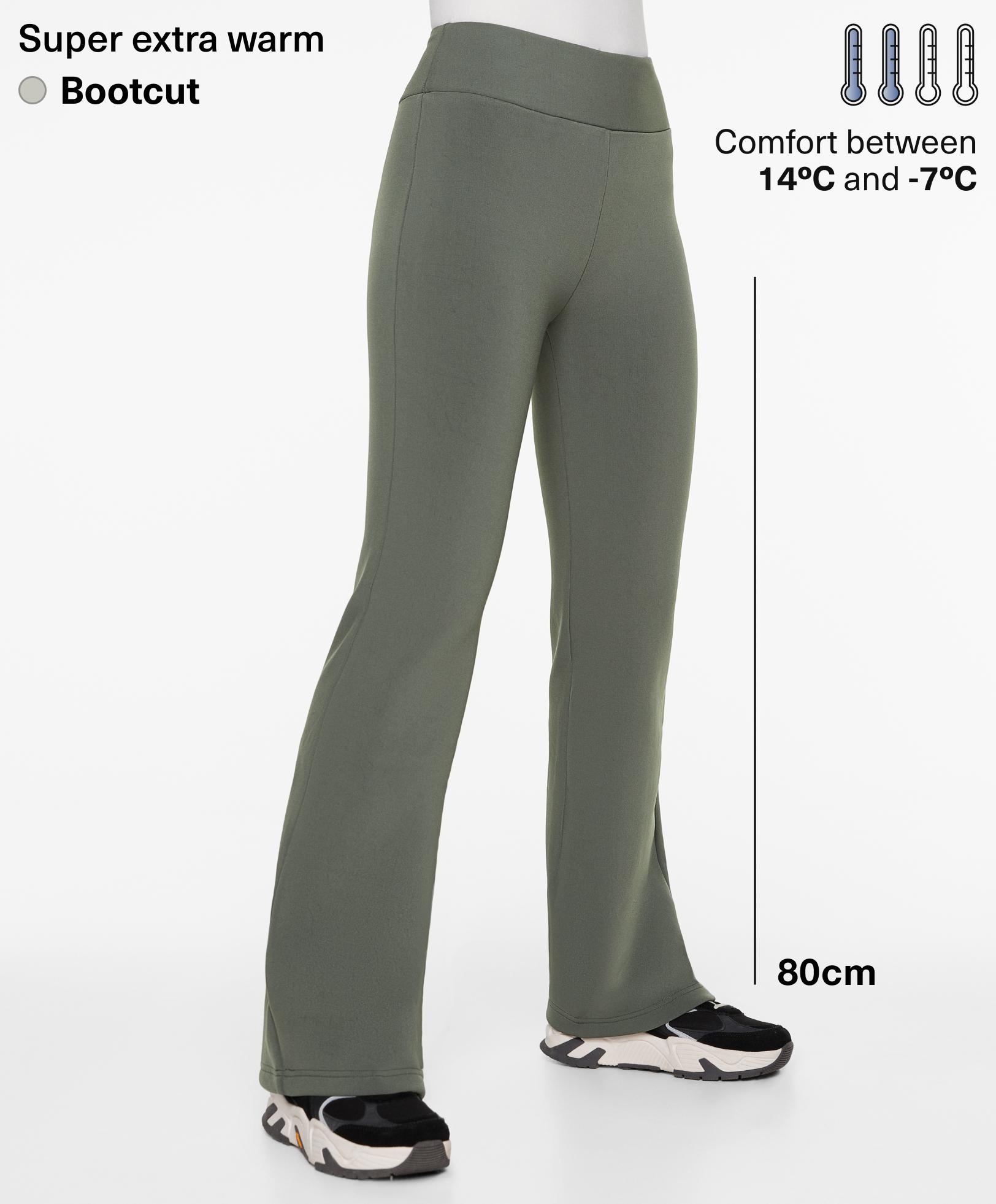 Super extra warm seamless bootcut trousers