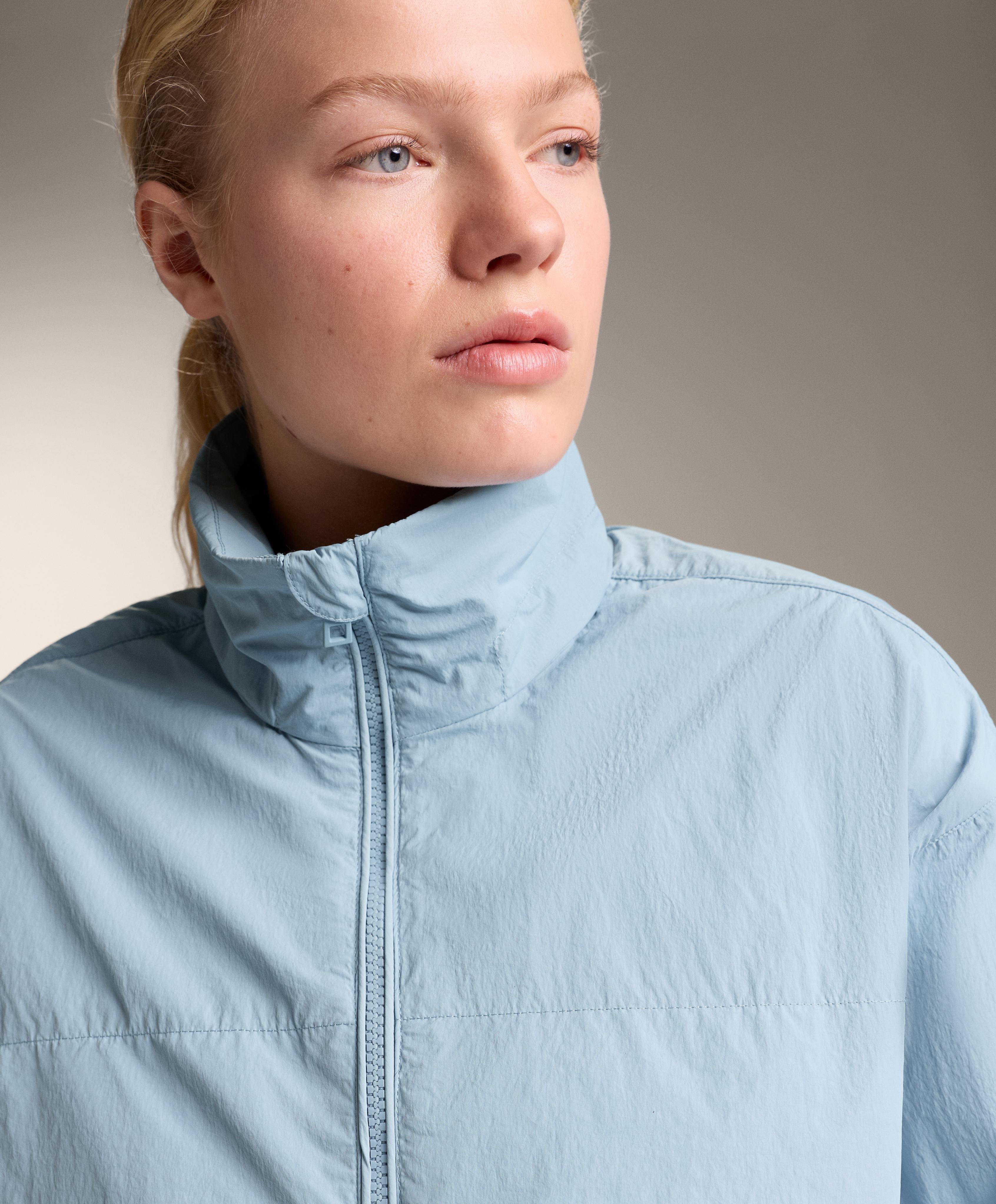 Water-repellent track jacket — SKY BLUE