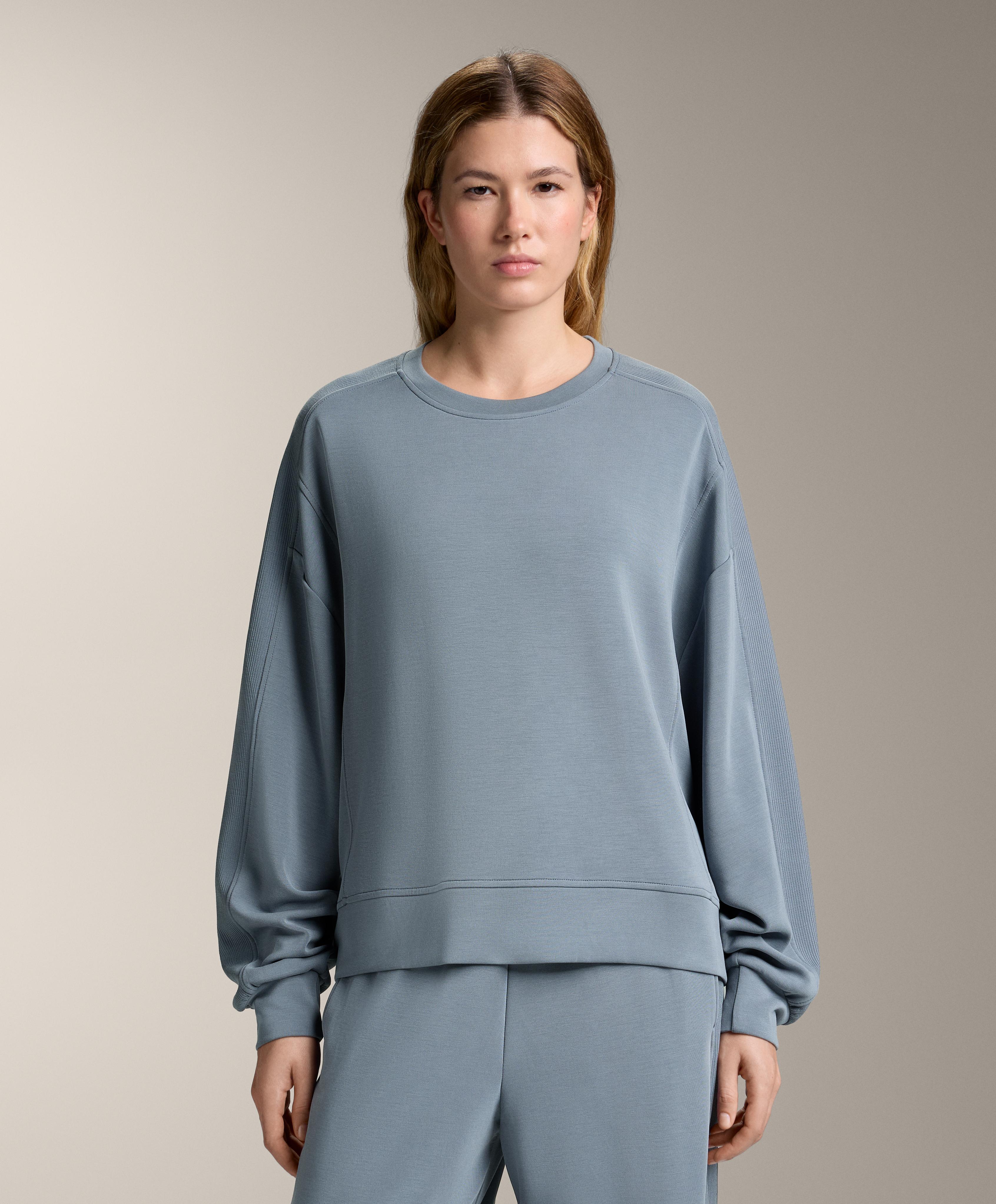 Rib sweatshirt with soft-touch modal