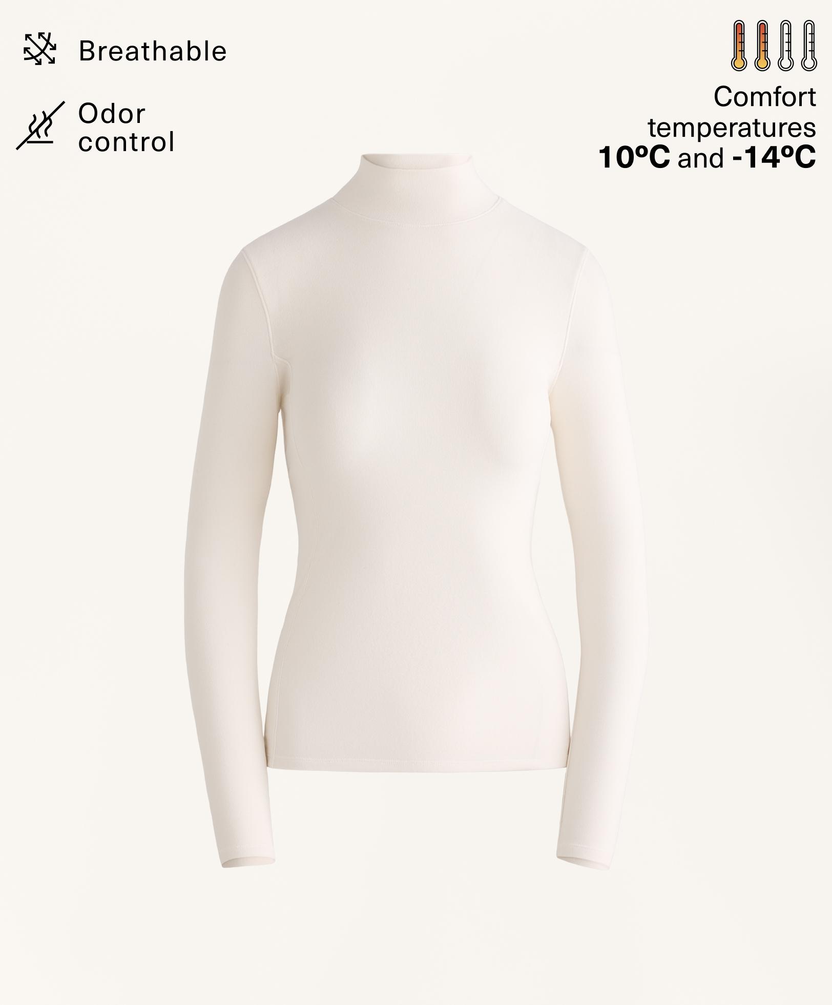 High-neck thermal base layer fleece top High-neck thermal base layer fleece top