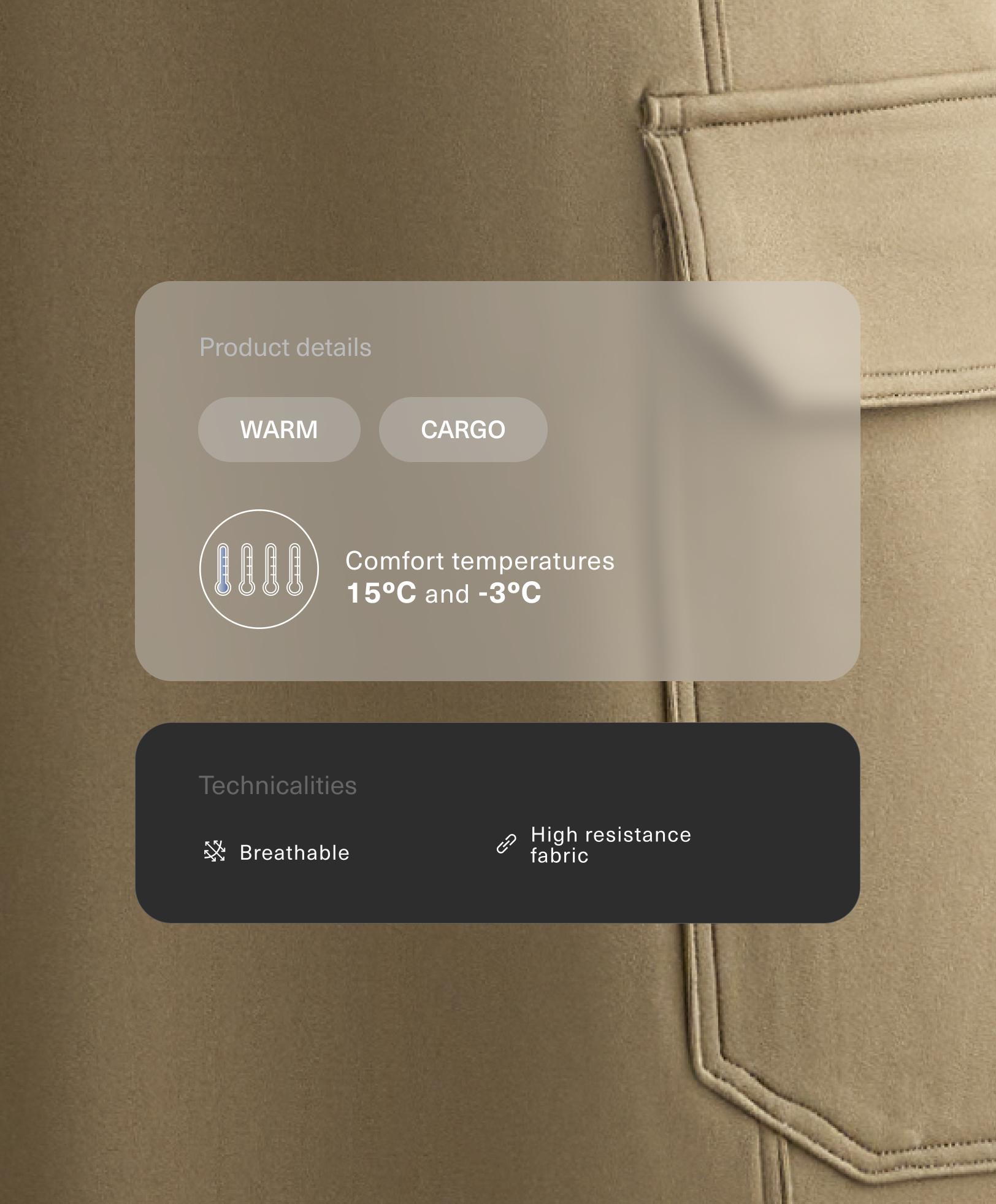 Cargo kalhoty s vysokým pasem Warm - Slevy Cargo kalhoty s vysokým pasem Warm - Slevy