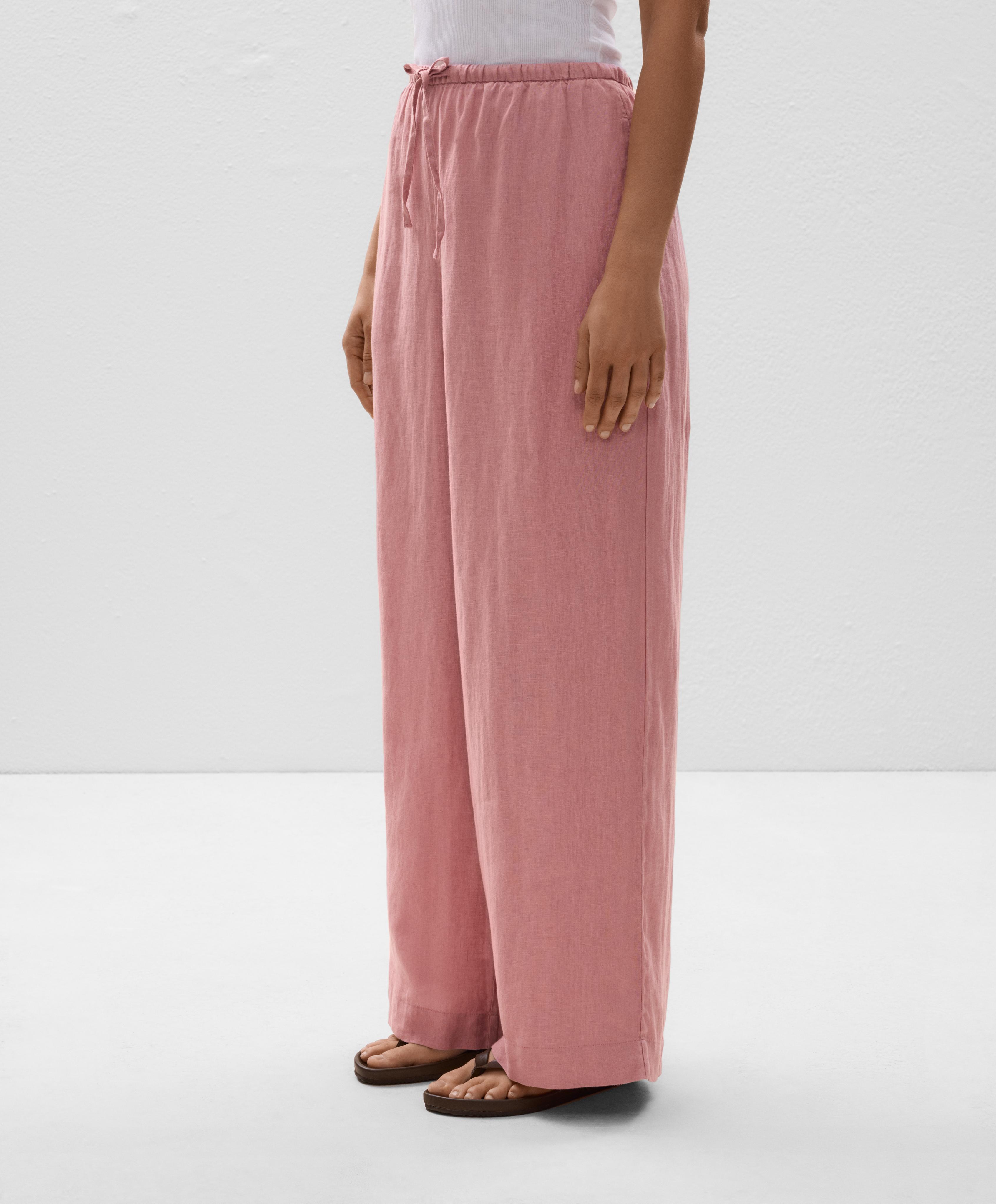 100% linen wide straight-leg trousers 100% linen wide straight-leg trousers