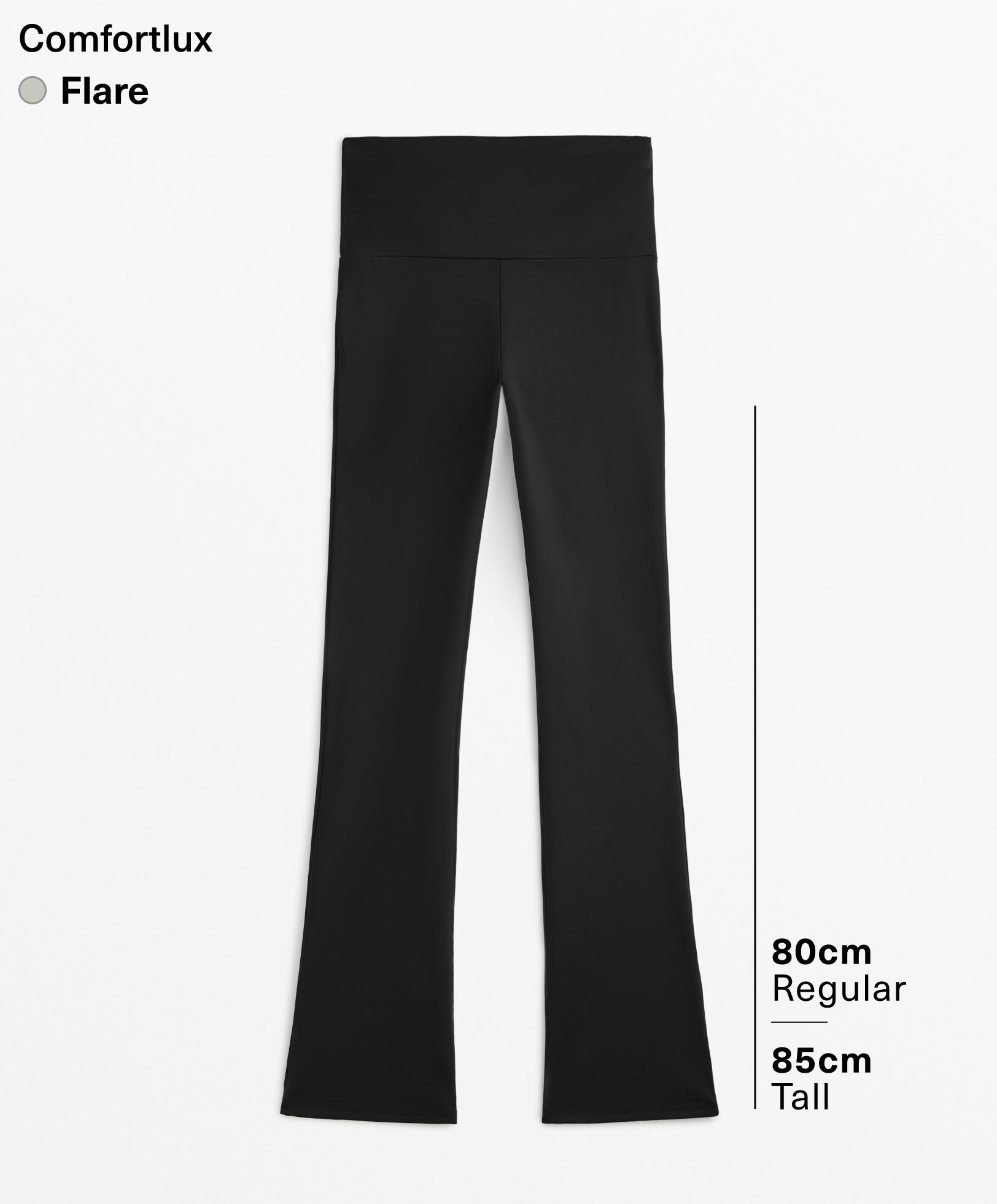 Comfortlux high rise flare broek