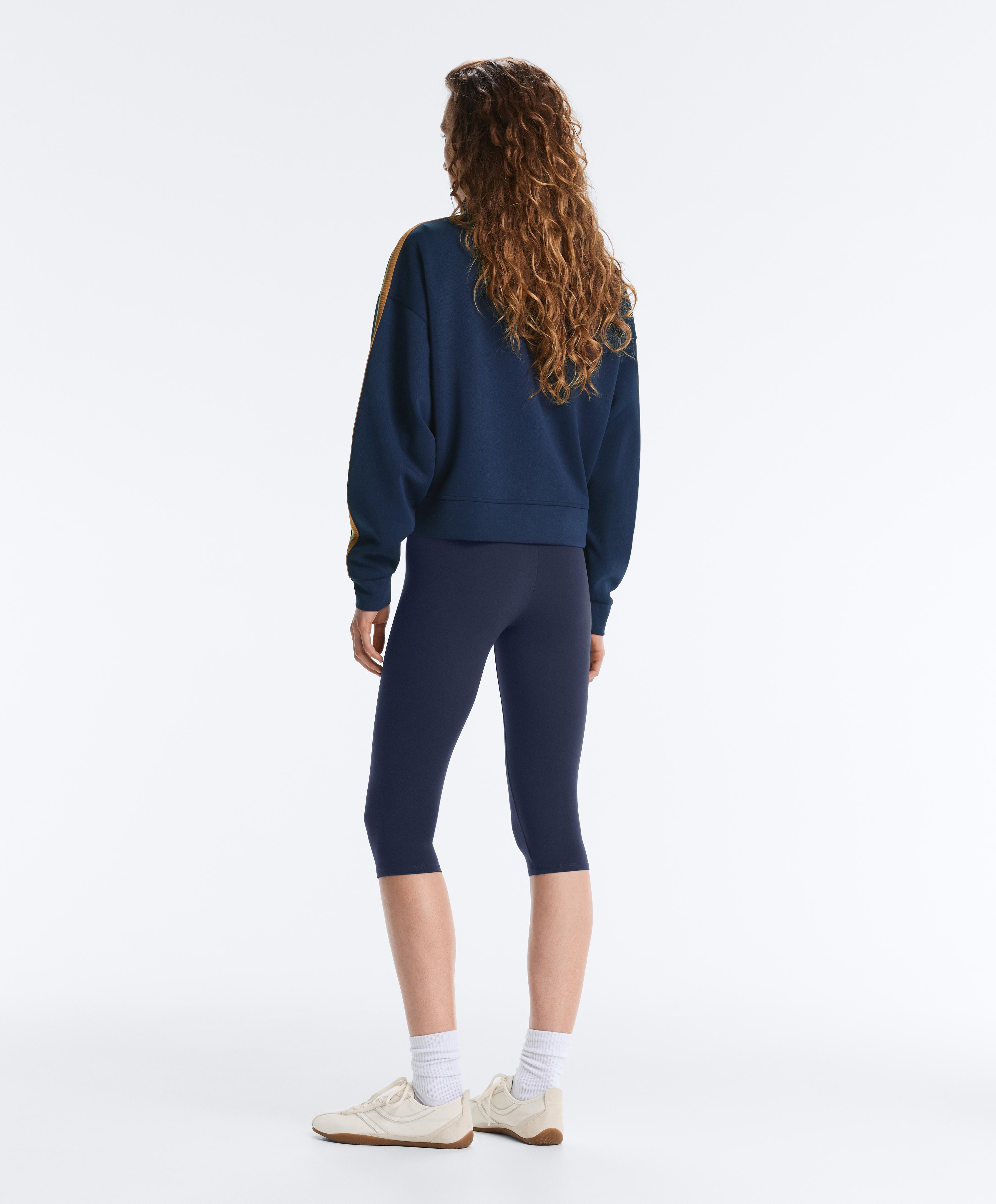 Twill jacket with side stripe — NAVY BLUE