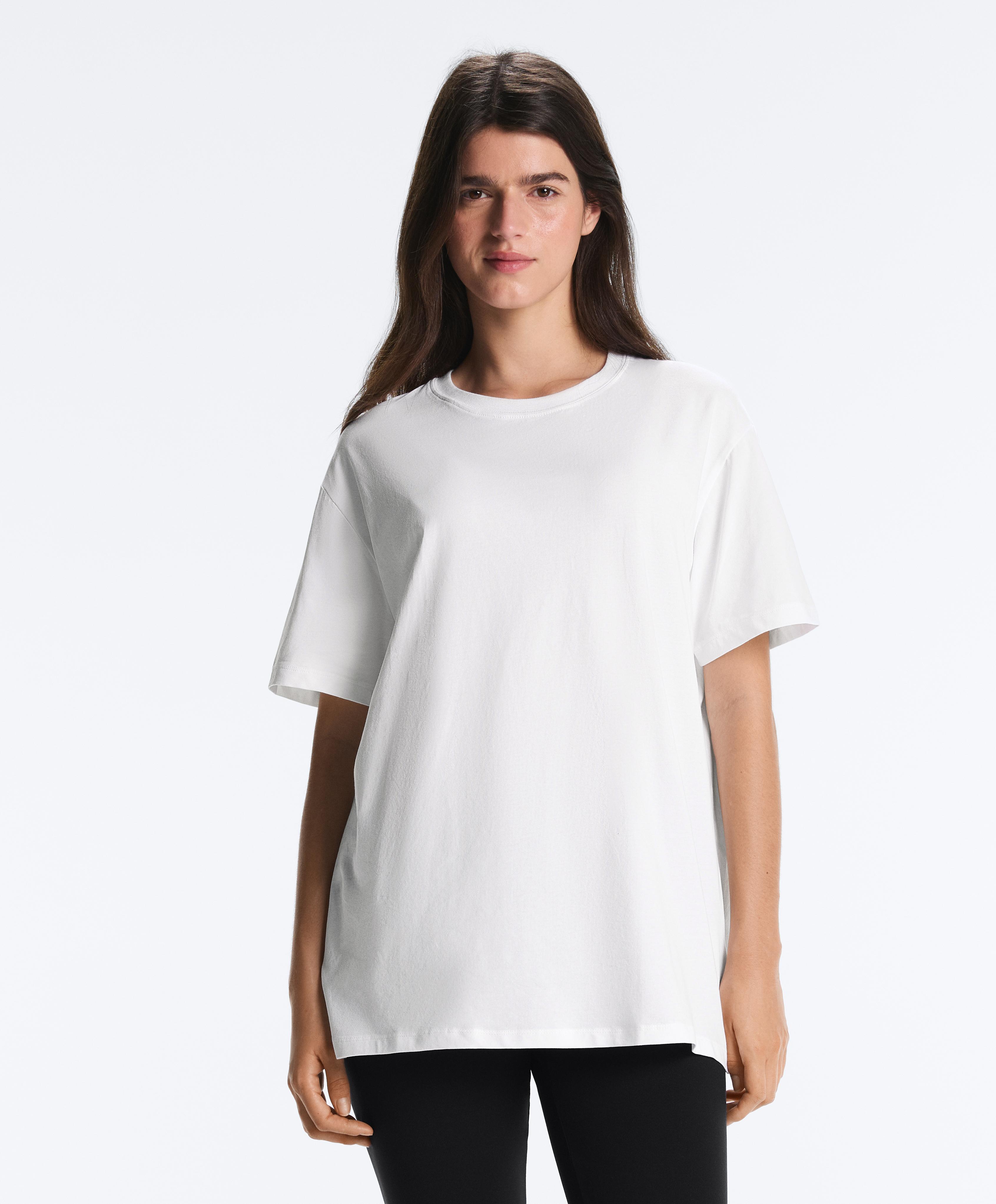 Oysho Oversize Pamuk Karışımlı Kısa Kollu T-shirt görsel 3