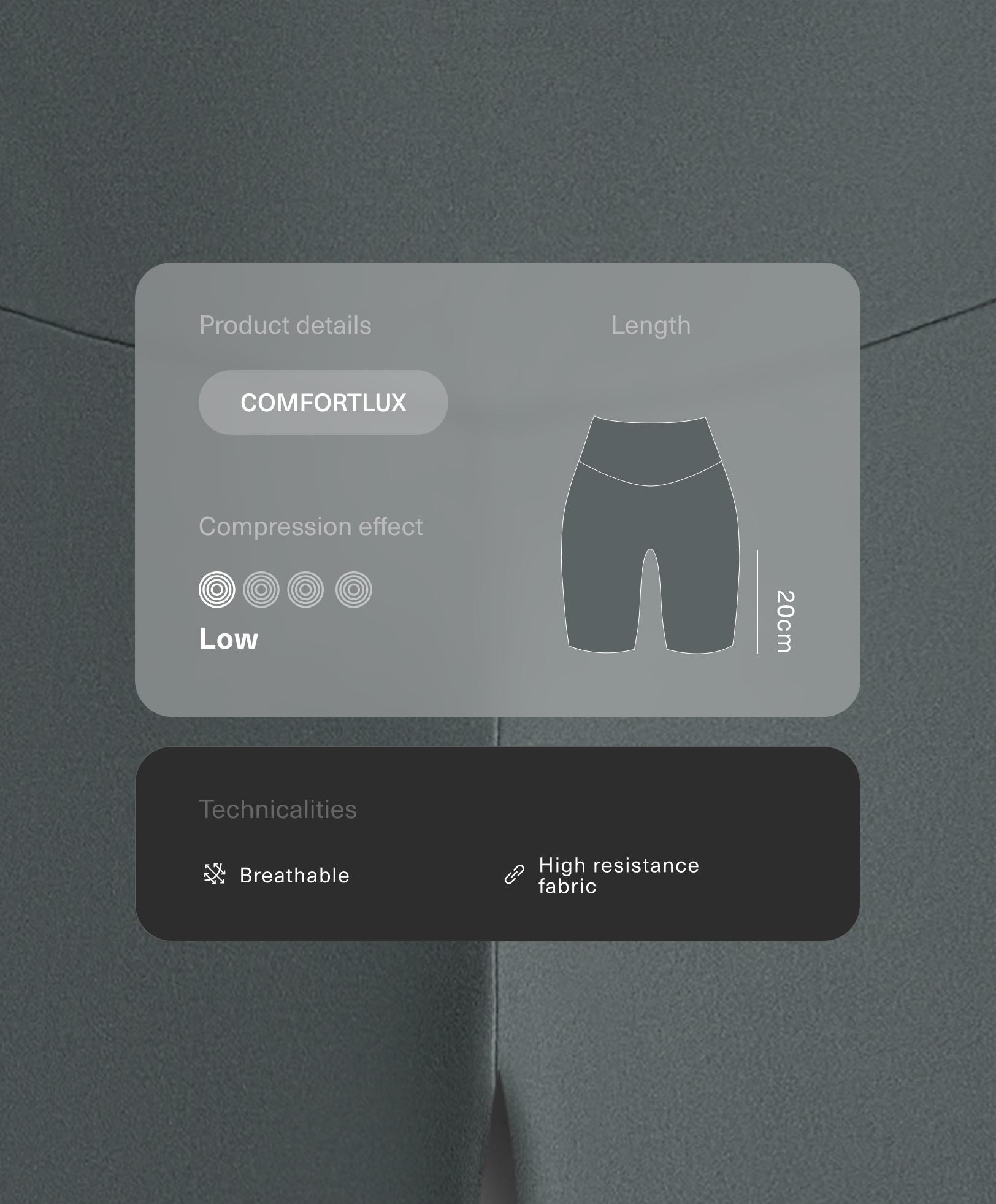 Leggings ciclista high rise Comfortlux 20 cm