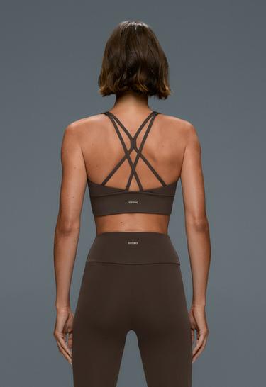 Medium support Comfortlux sports bra with cup — BROWN 1
