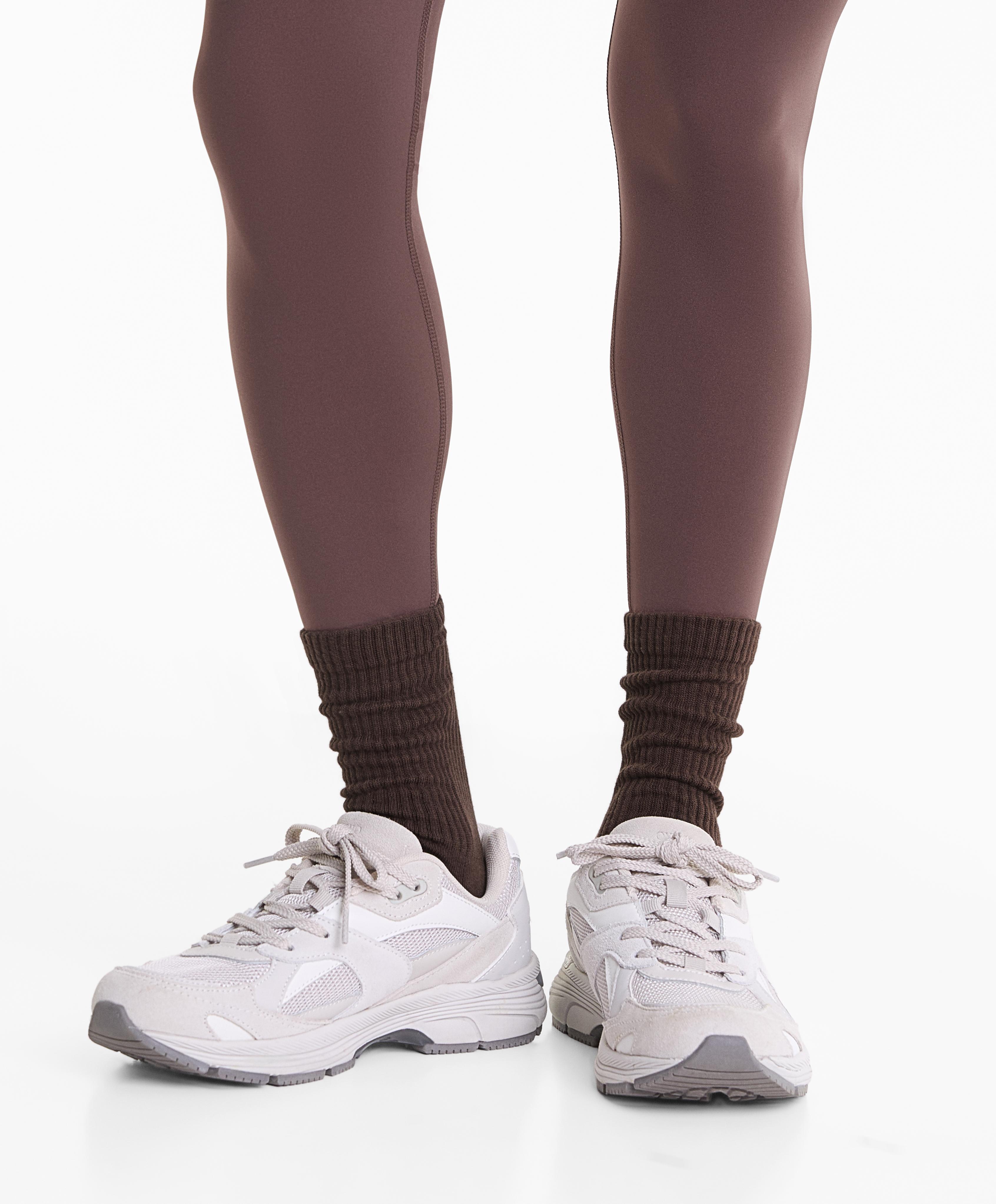 3 pairs of cotton blend classic socks — TAN MELANGE