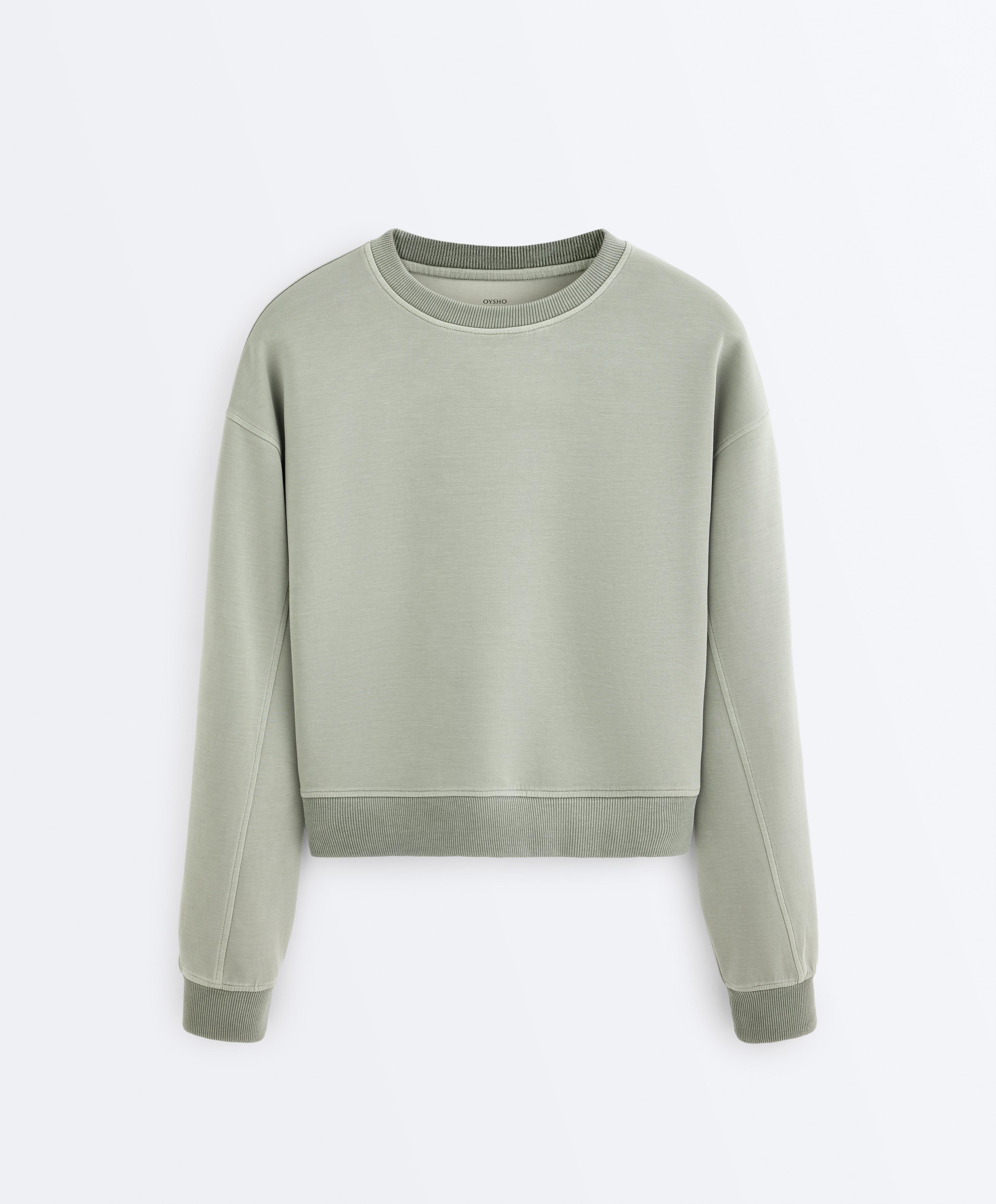 Sweat col rond en modal au toucher doux Sweat col rond en modal au toucher doux