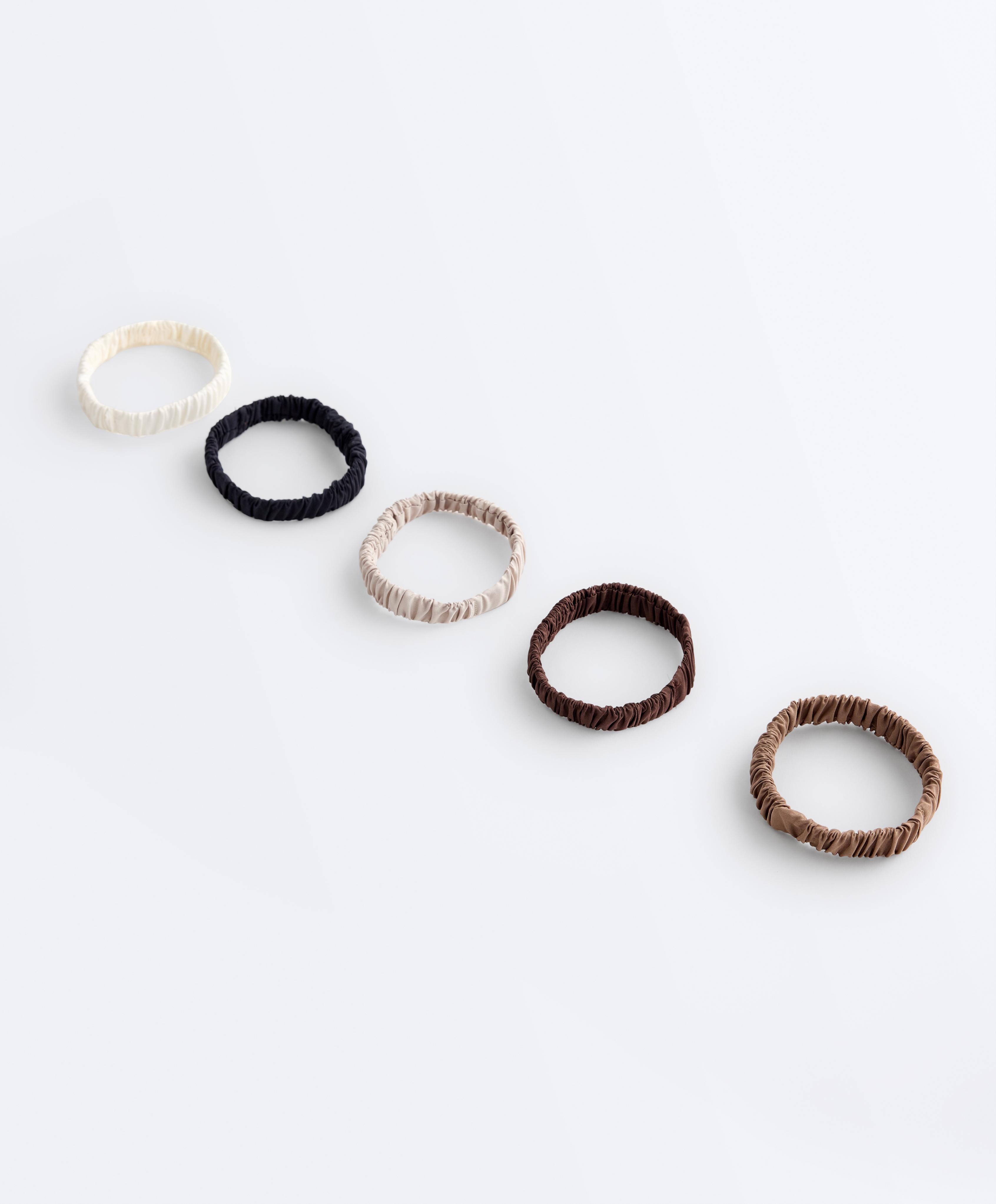 5 twist effect scrunchies — GRAPHITE