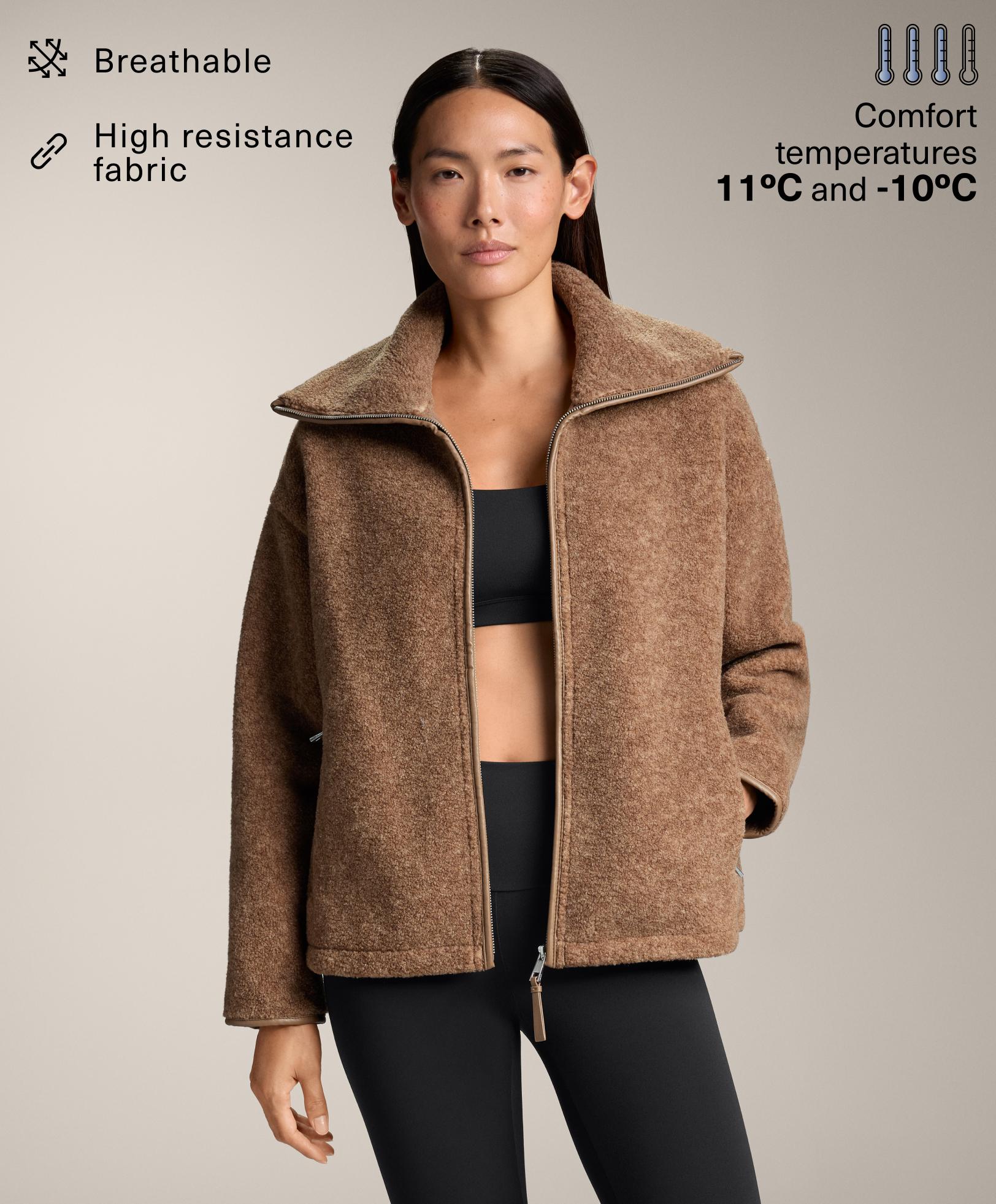 Boxy faux-shearling jacket