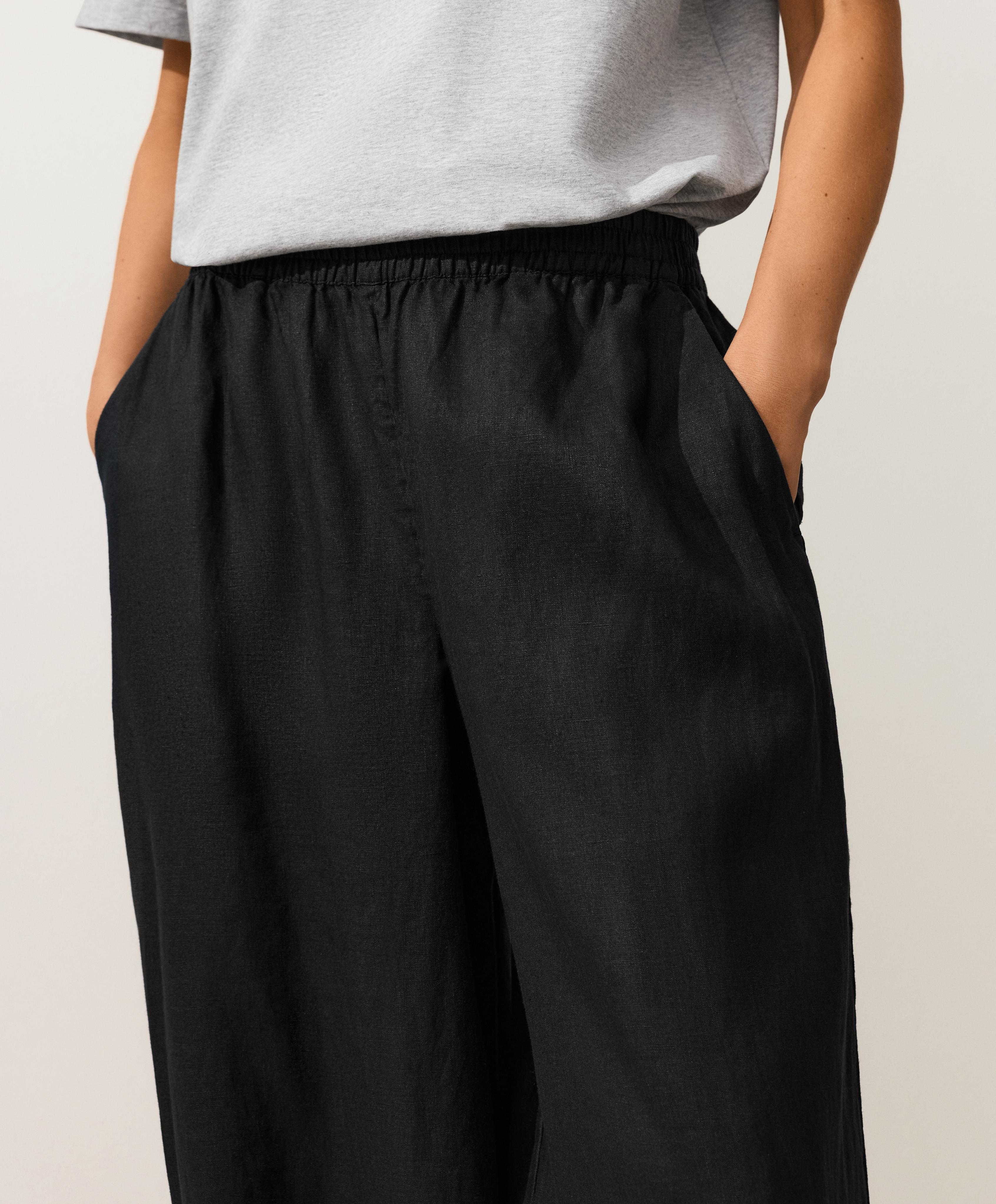 100% linen bloomer trousers