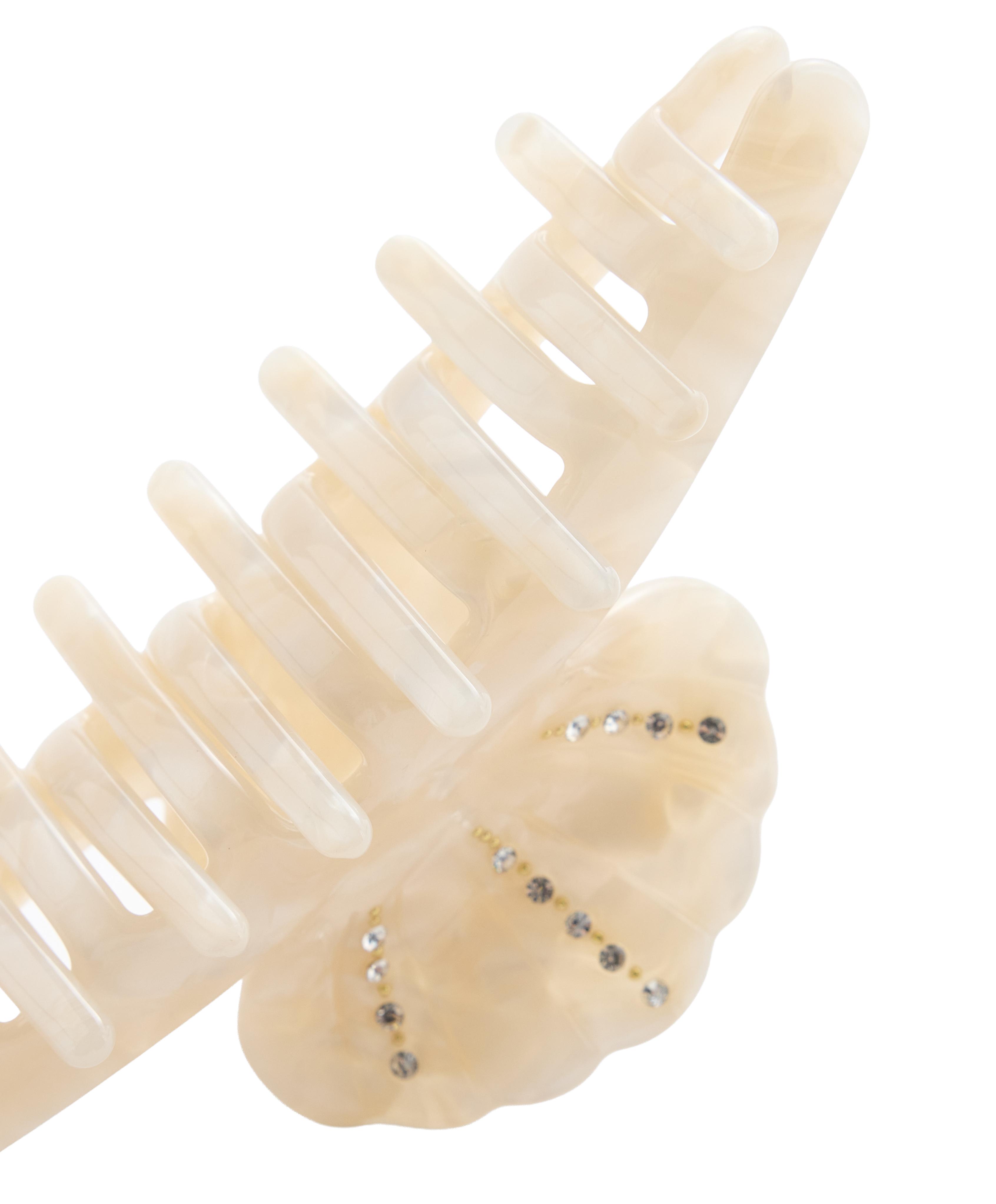 Large shell hair clip — OATMEAL