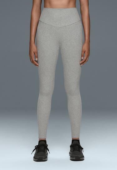 Ankle-length High rise Comfortlux marl leggings — PALE GREY 2