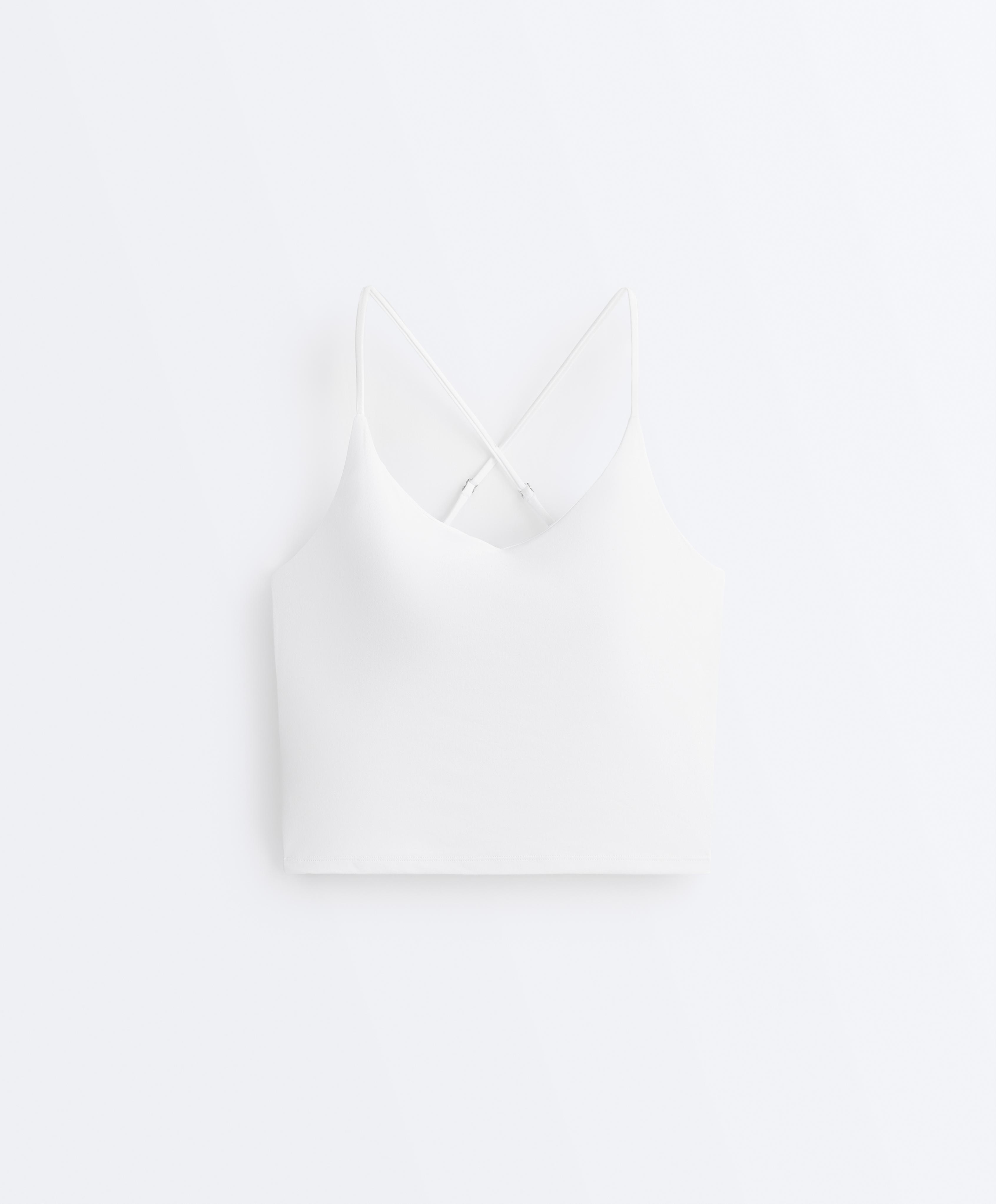 Comfortlux tank top with adjustable straps — WHITE