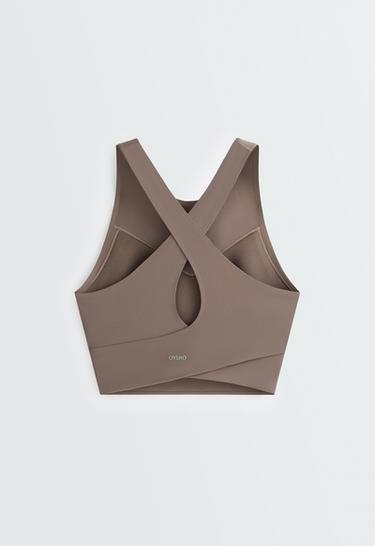 Light Touch crossover-back tank top — TAUPE                    7