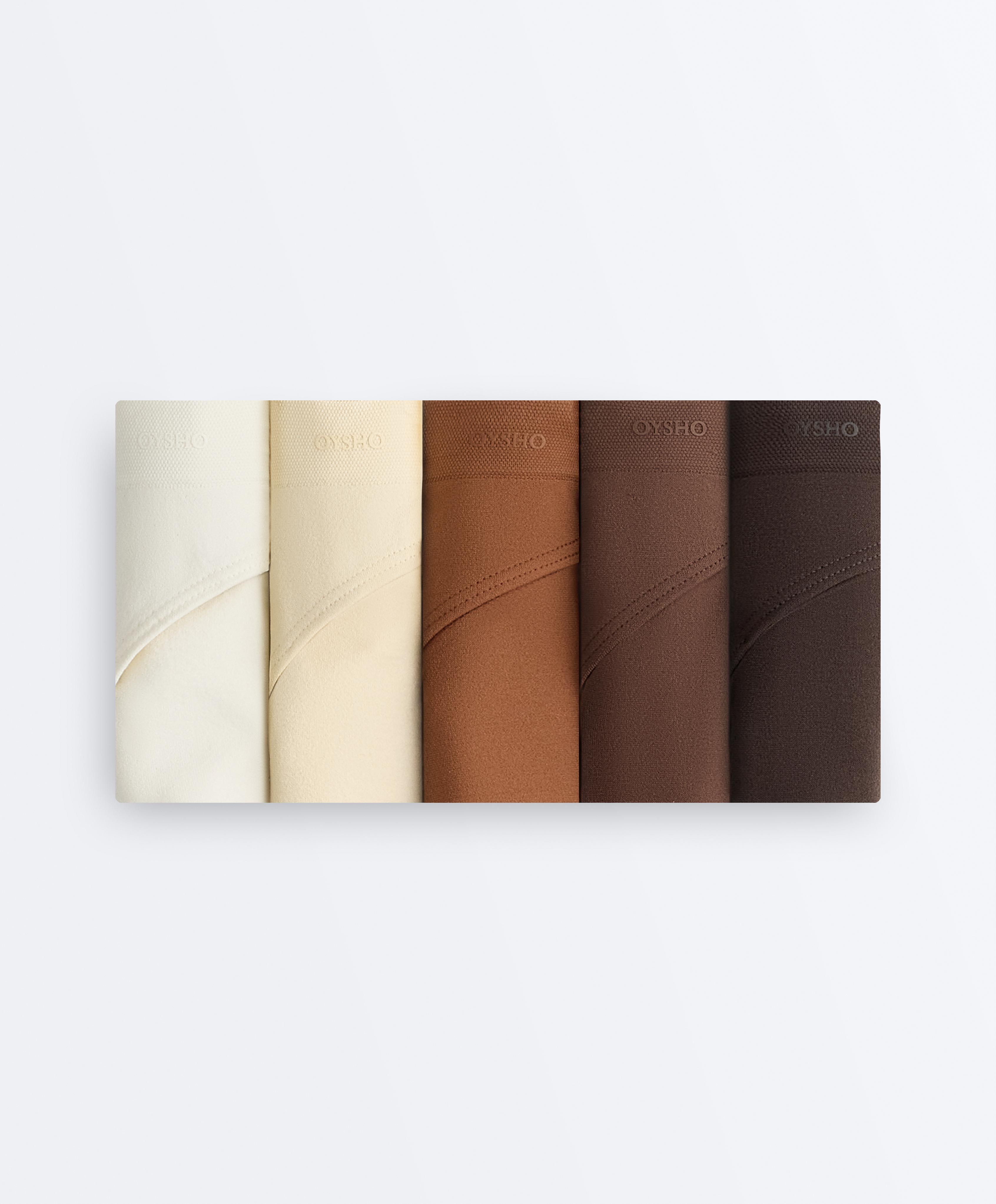 5 polyamide-blend seamless Brazilian briefs — COCOA