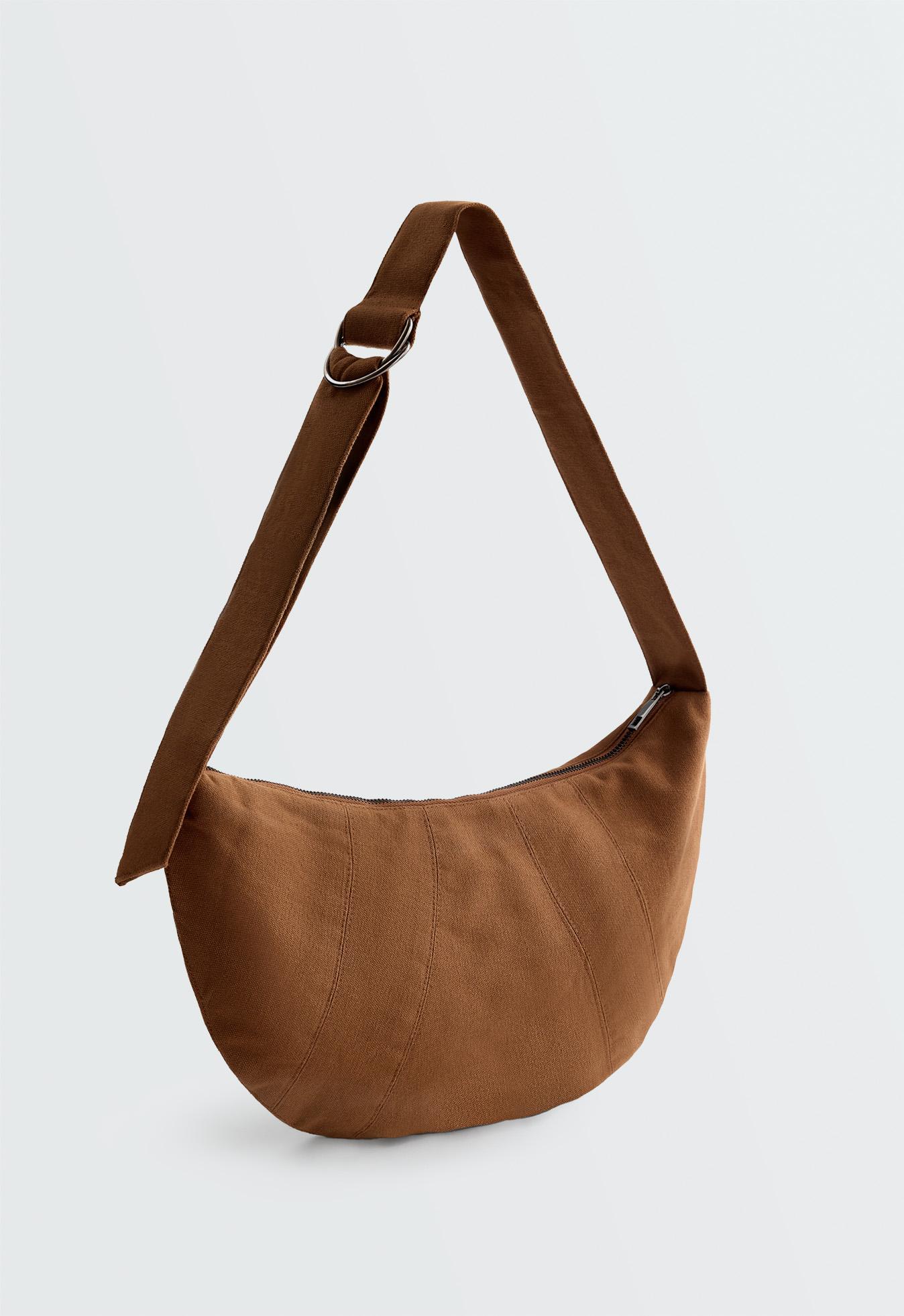 100% cotton crossbody bag — TOFFEE