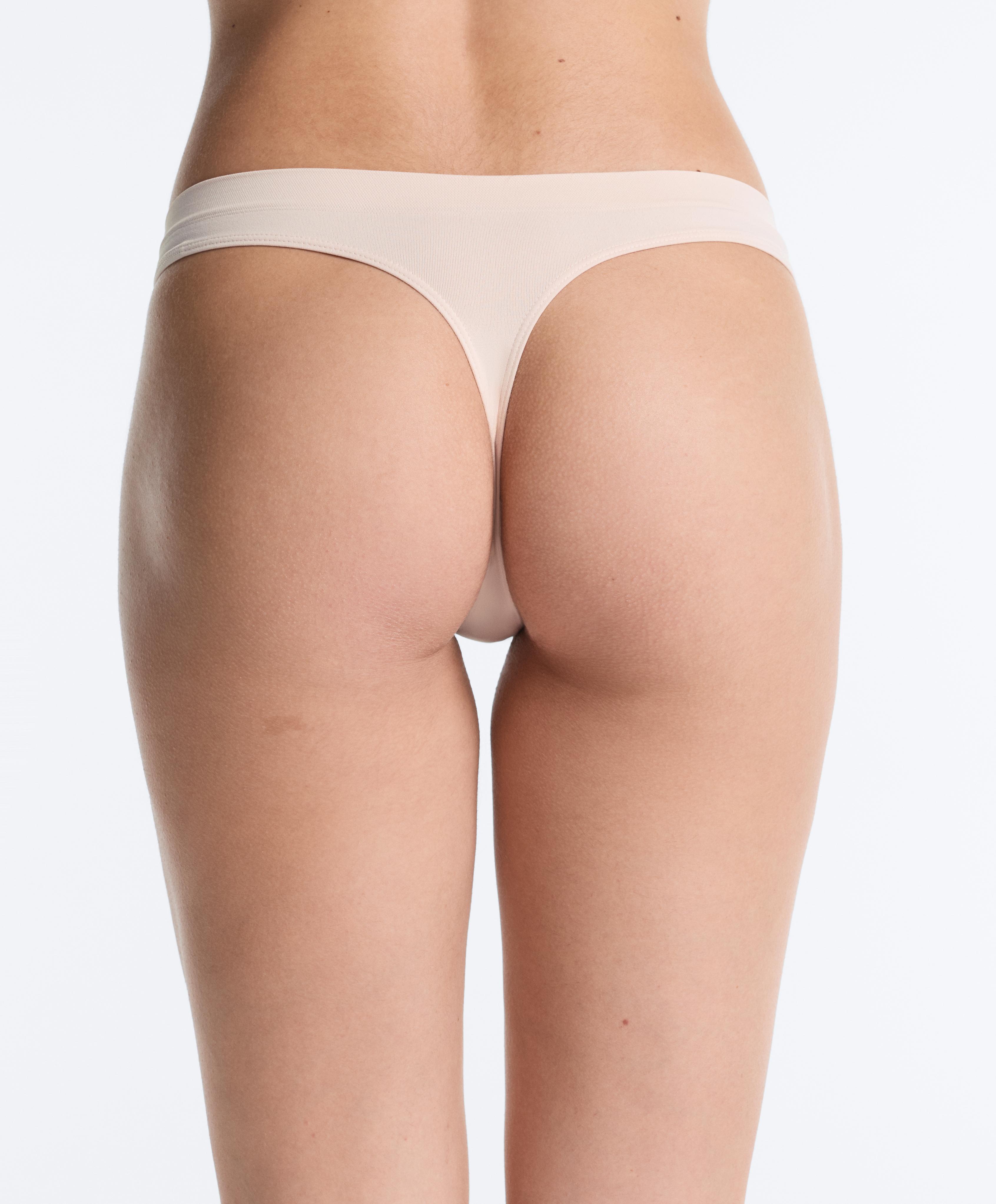 5 seamless soft-touch thongs — MINK