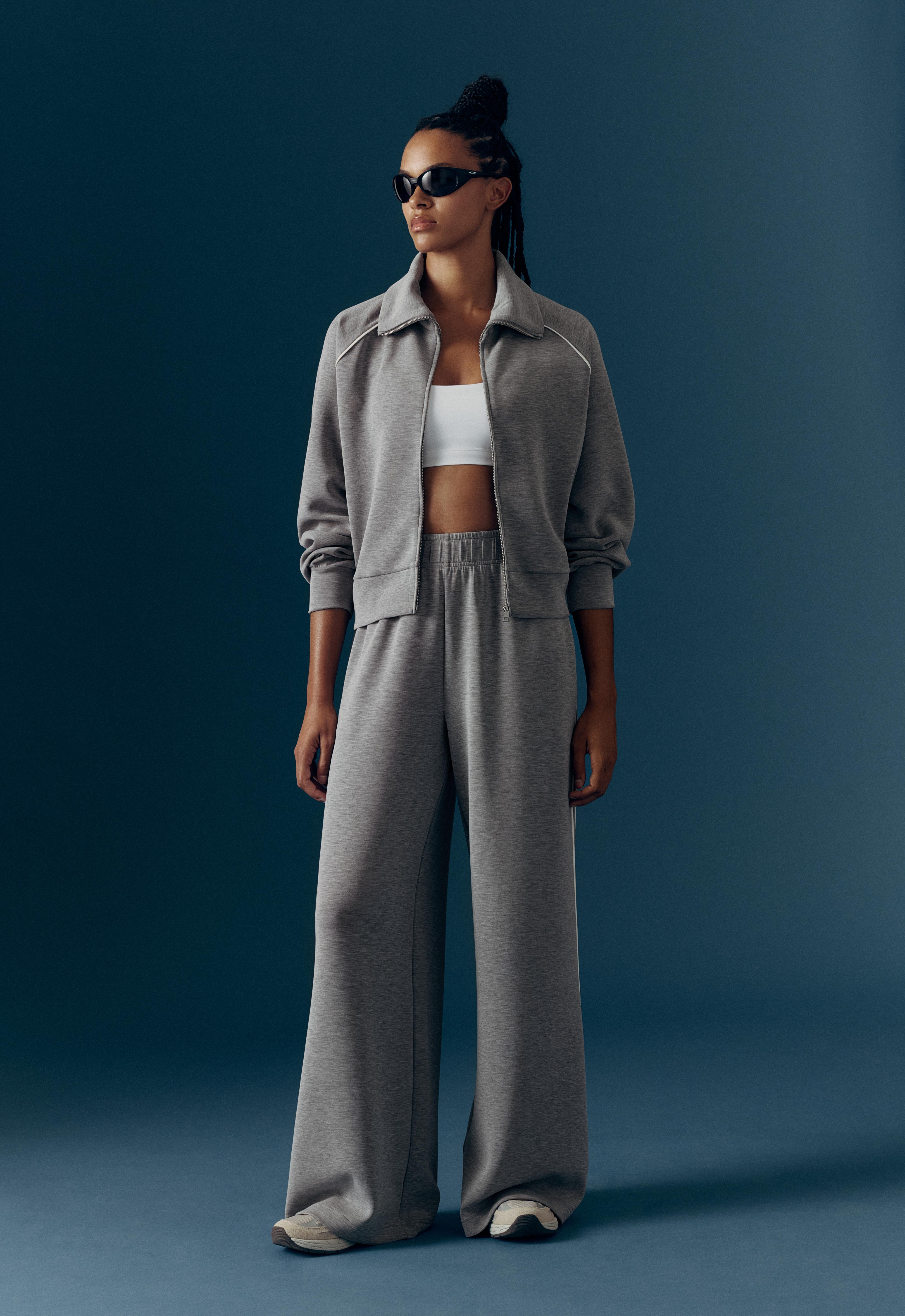 Wide-leg piping trousers with modal — MARL