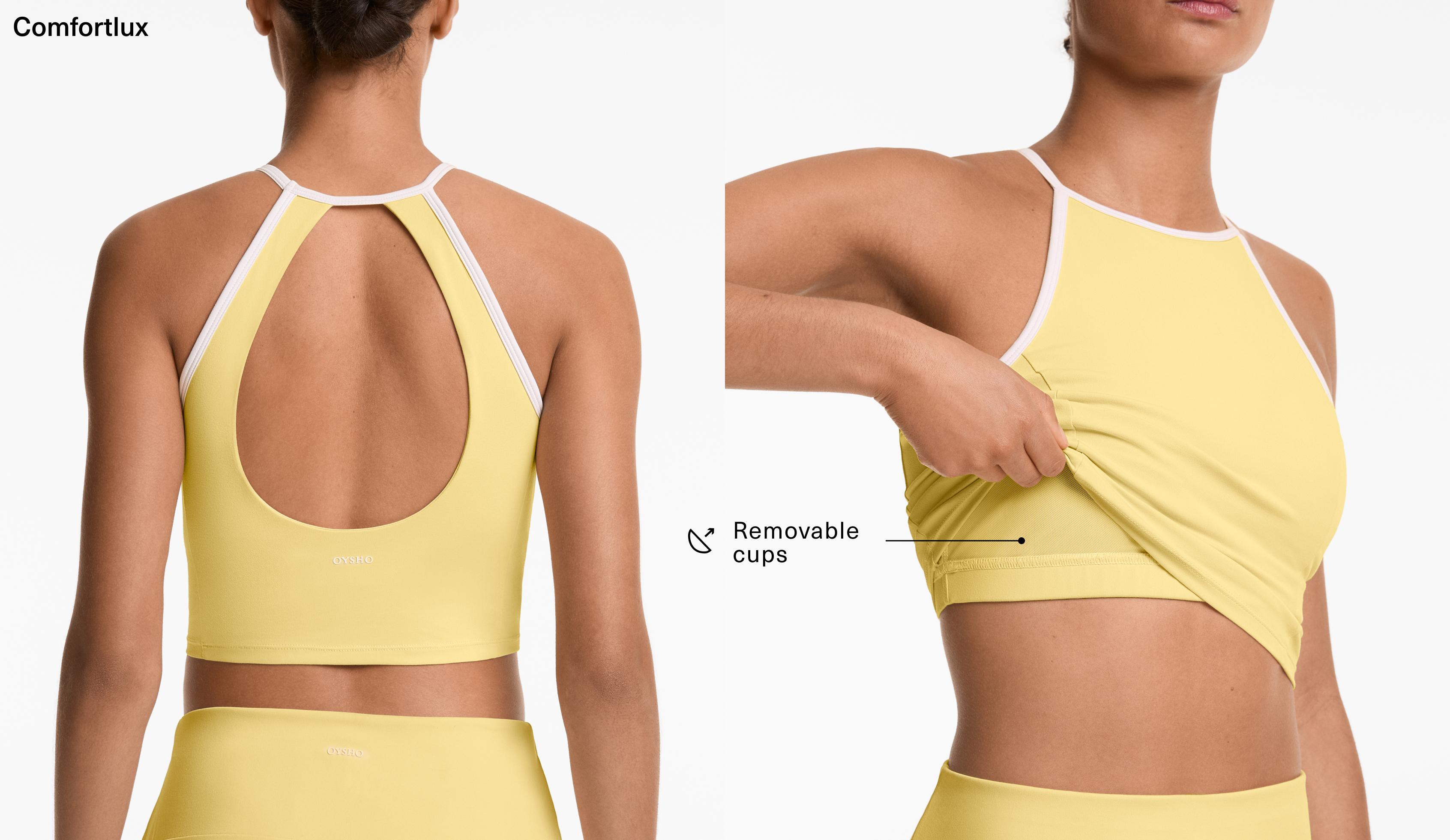 Tank top Comfortlux à col halter et piping