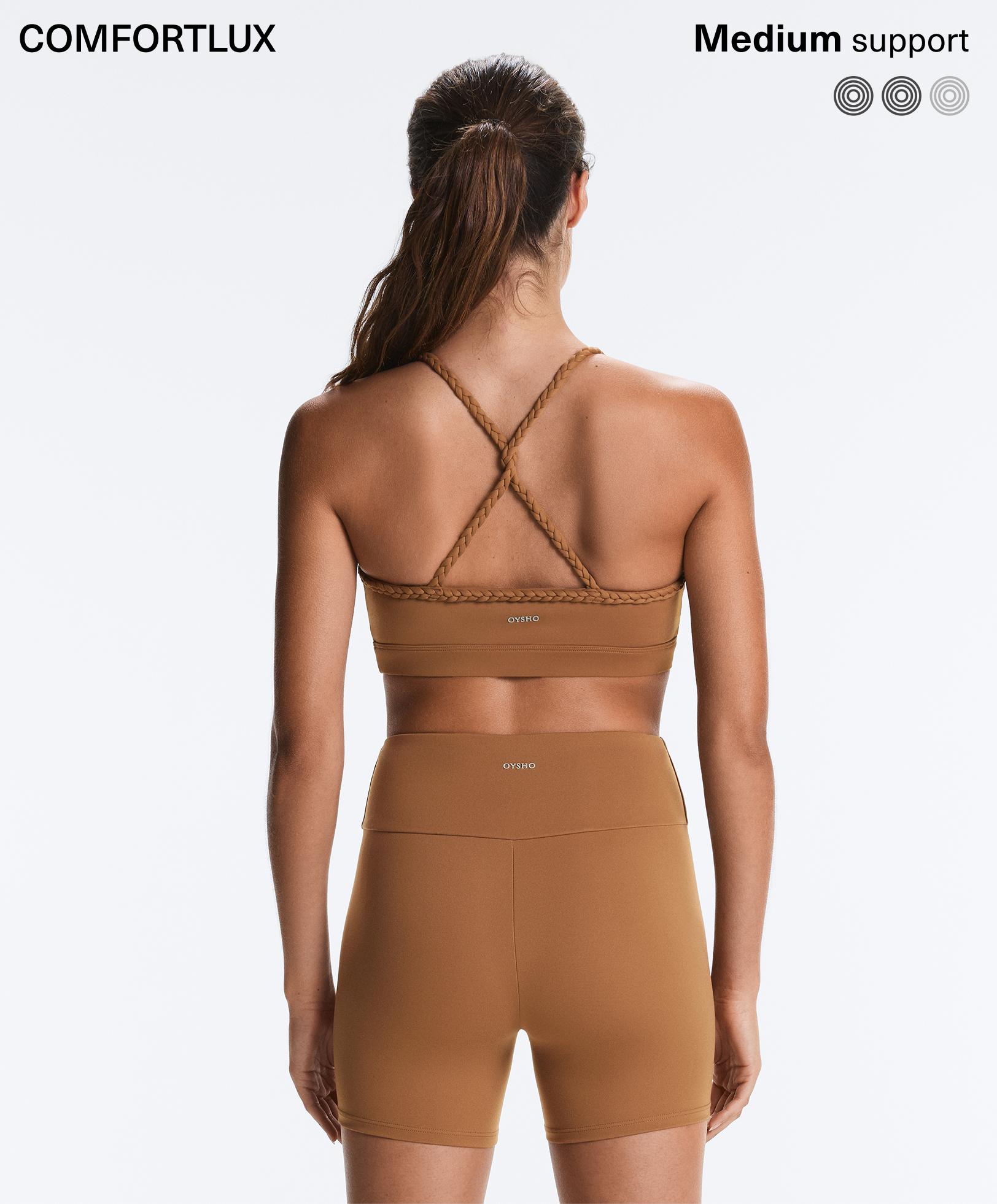 Medium-support braided Comfortlux sports bra - Sale