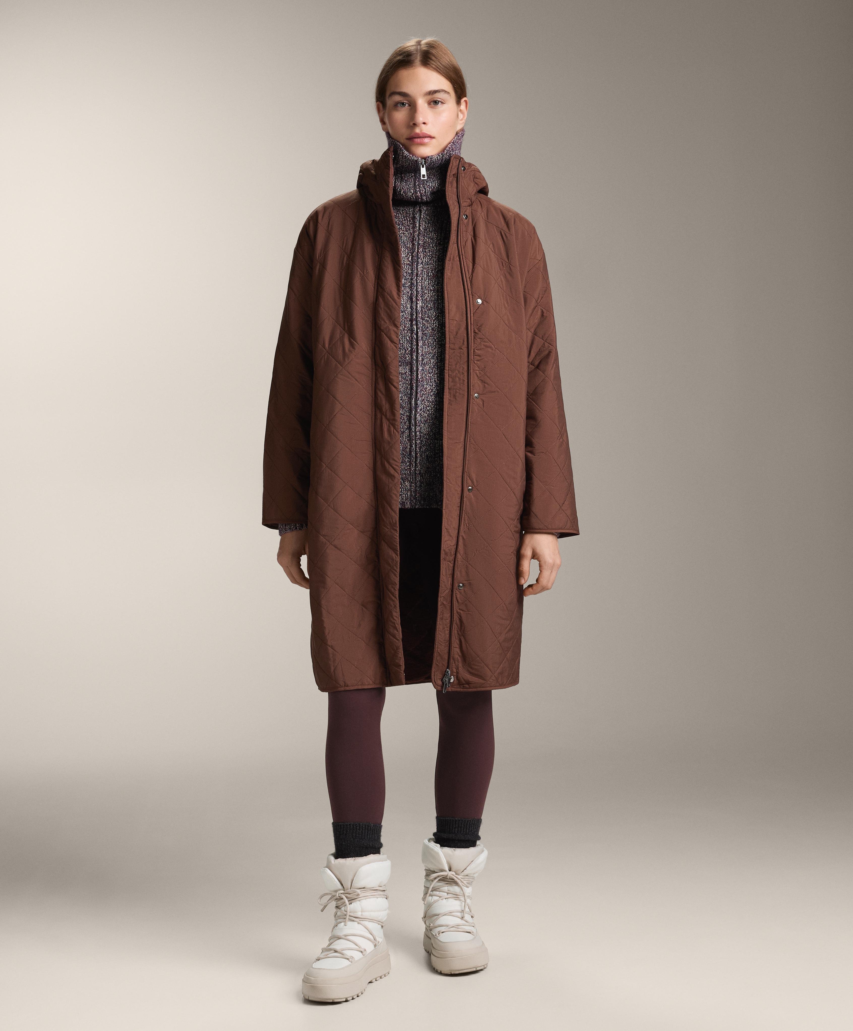Long water-repellent FELLEX® AEROGEL padded jacket — RUST