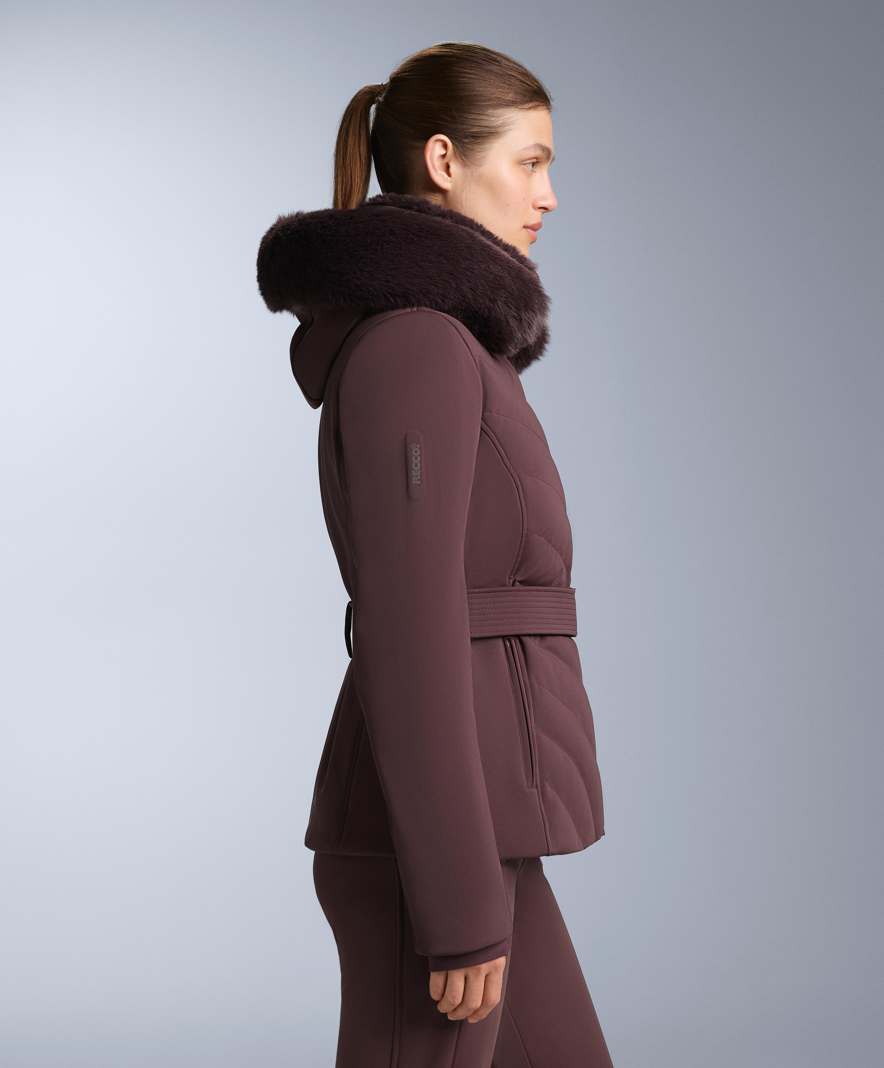 Primaloft® SKI water-resistant super-fitted jacket — DARK WINE RED