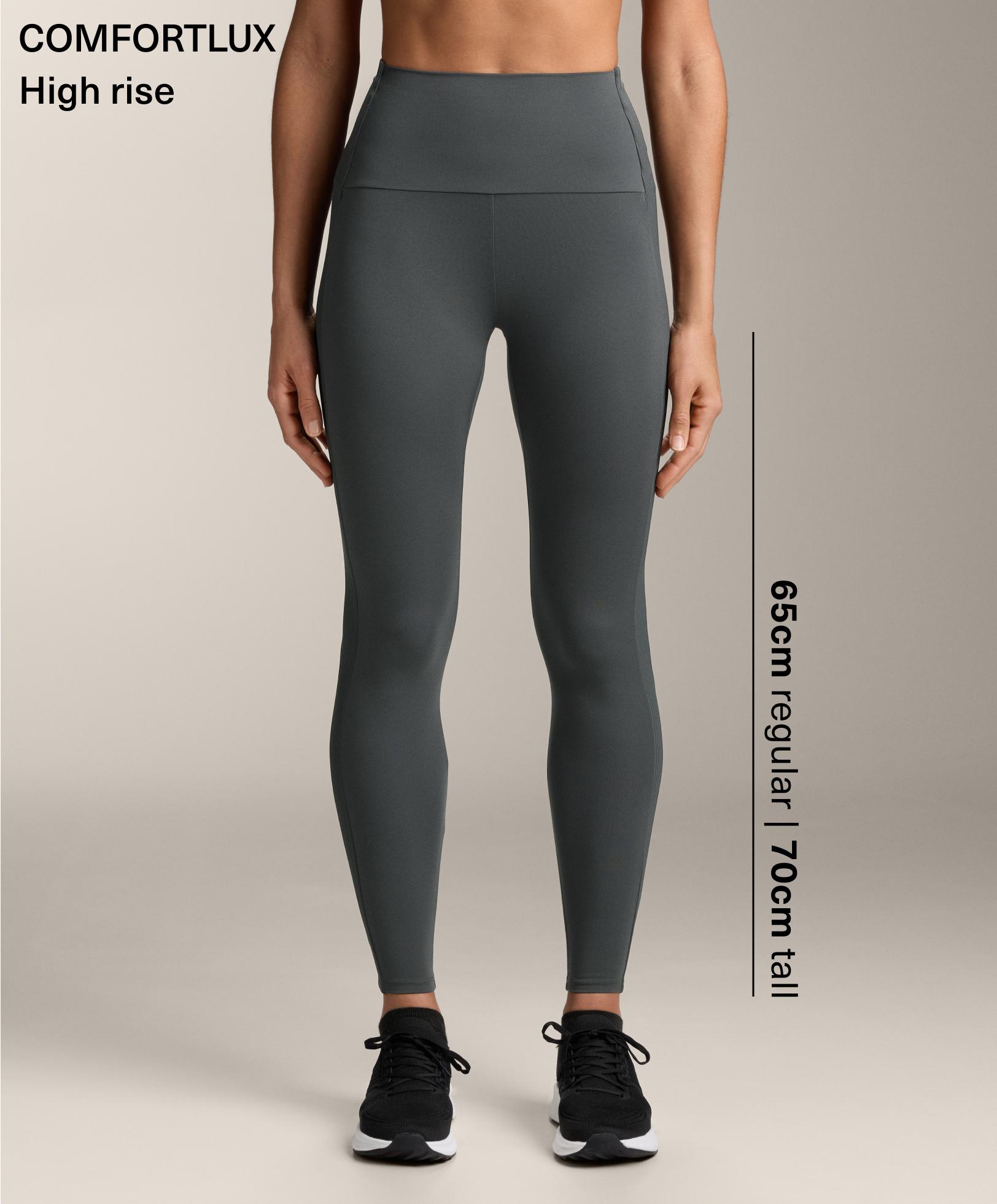 Comfortlux high-rise rib ankle-length leggings