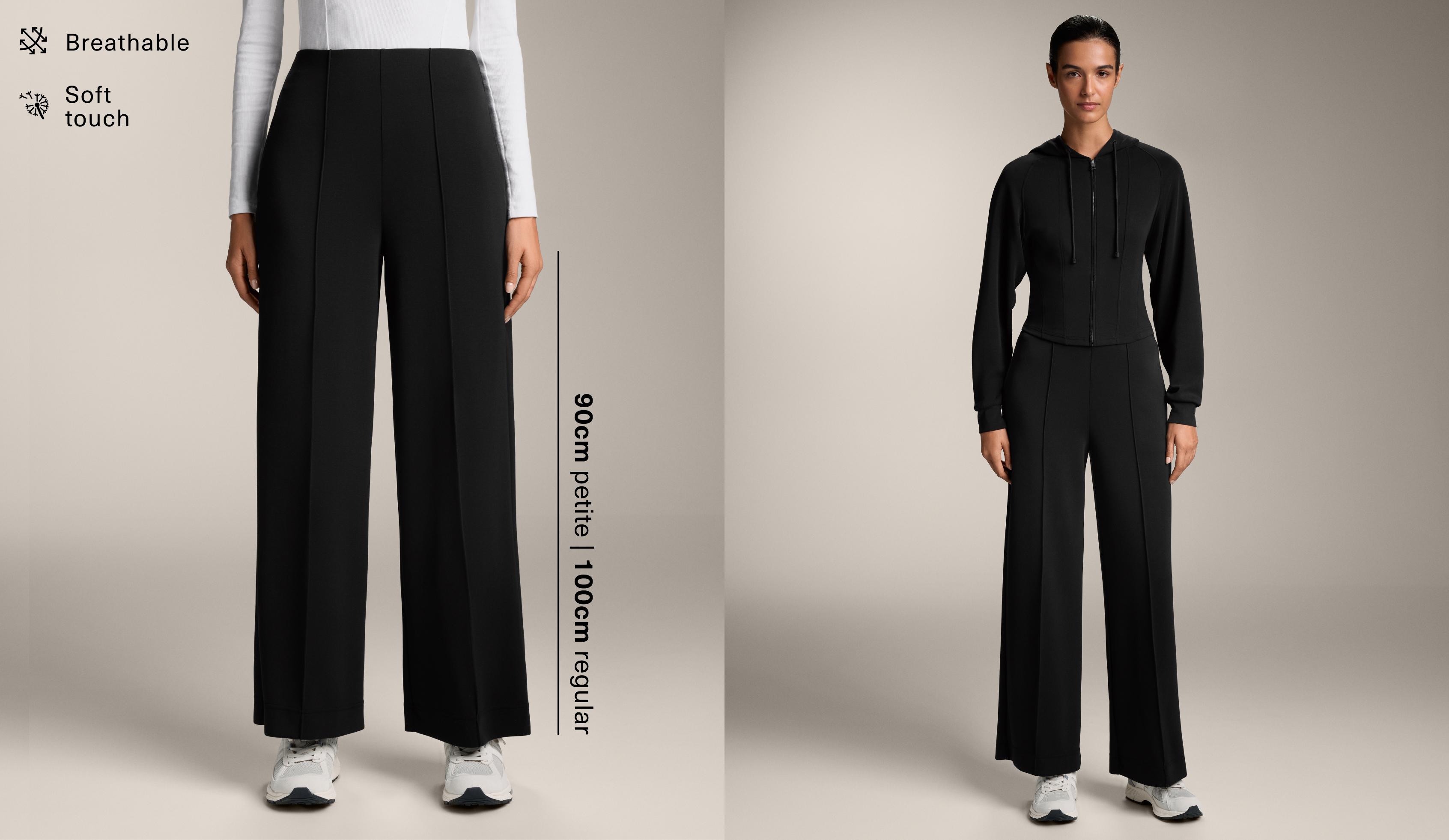 Straight-leg trousers with soft-touch modal and crease Straight-leg trousers with soft-touch modal and crease