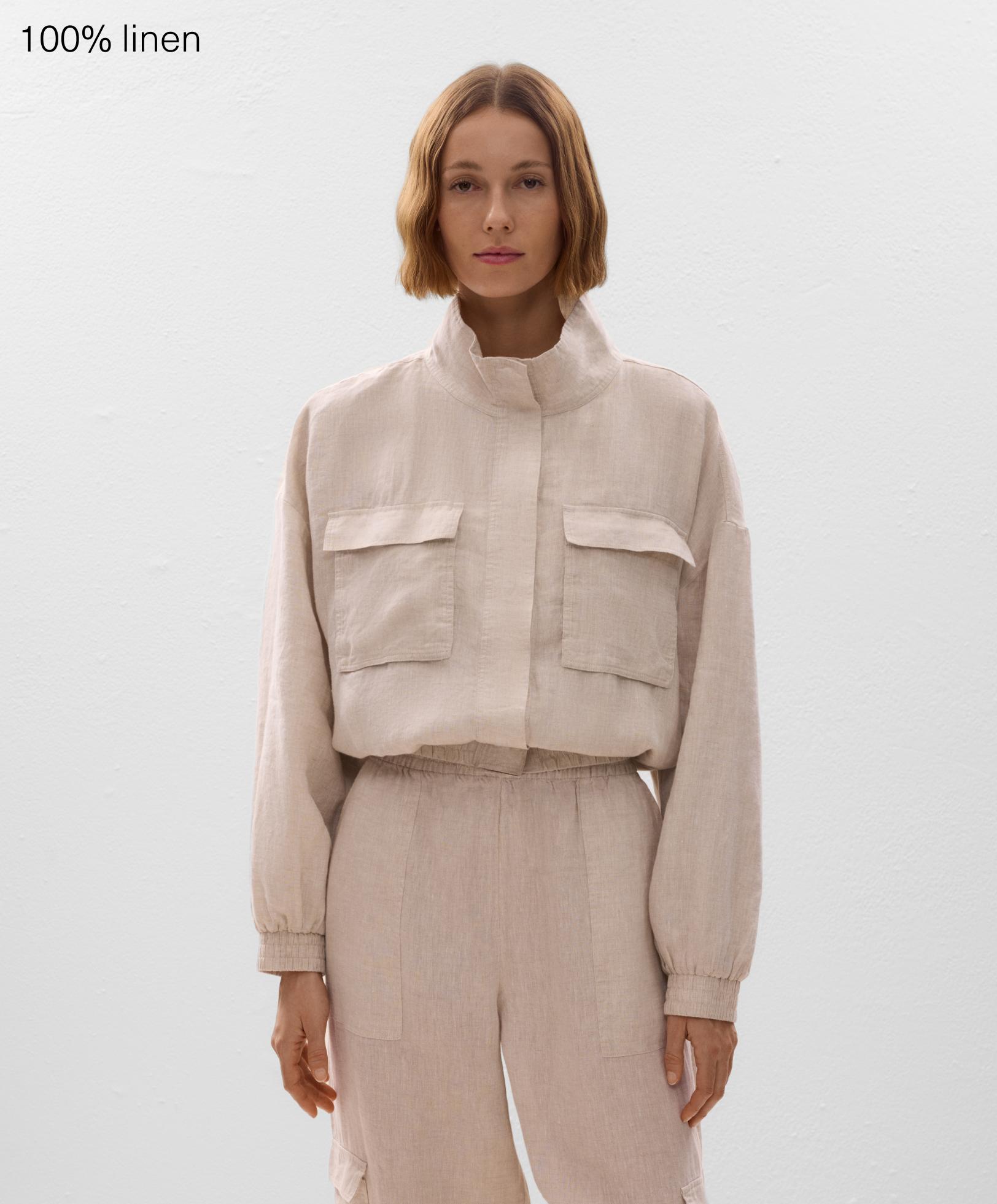 Linen bomber jacket - Sale