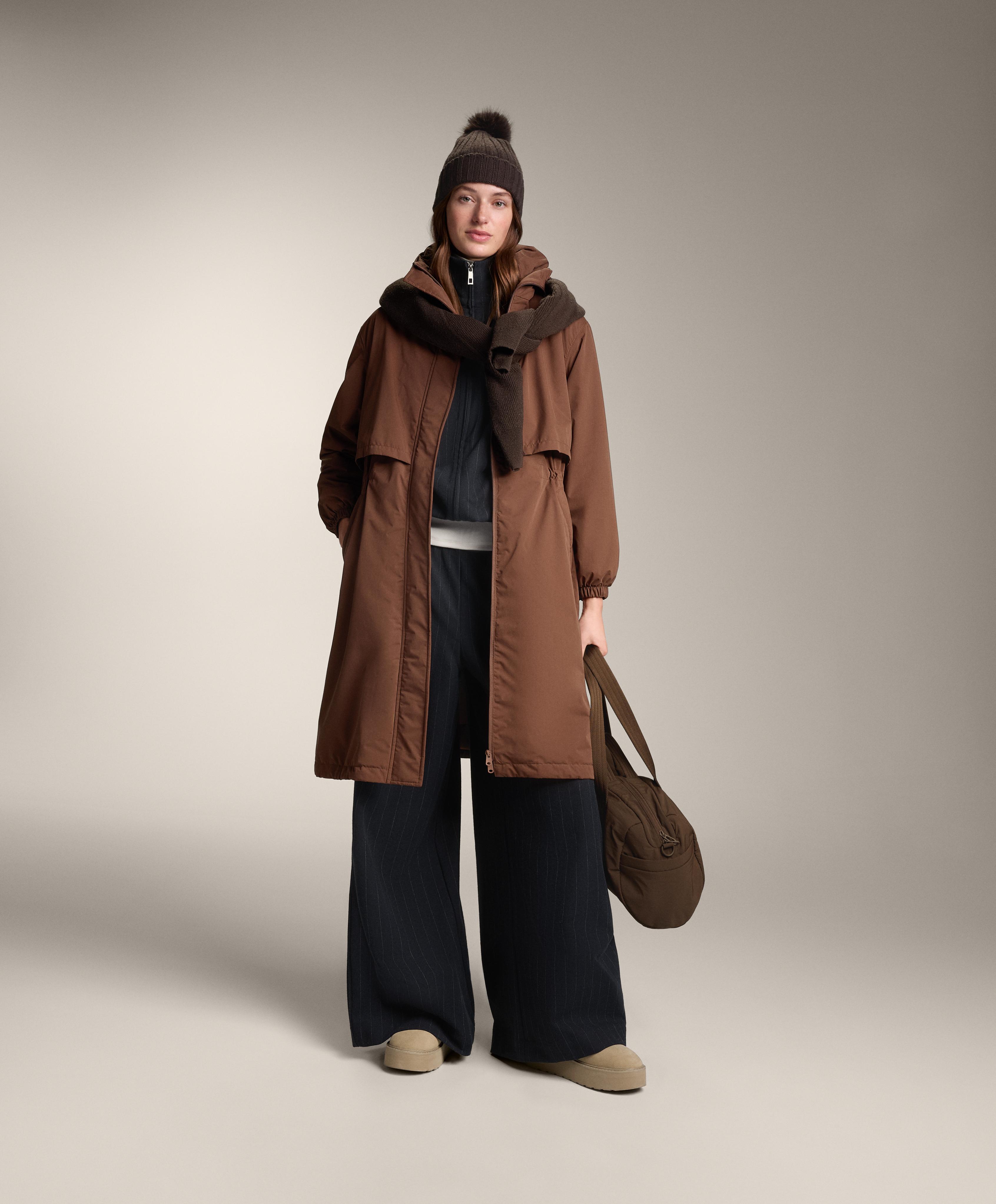 Pinstripe structured wide-leg trousers