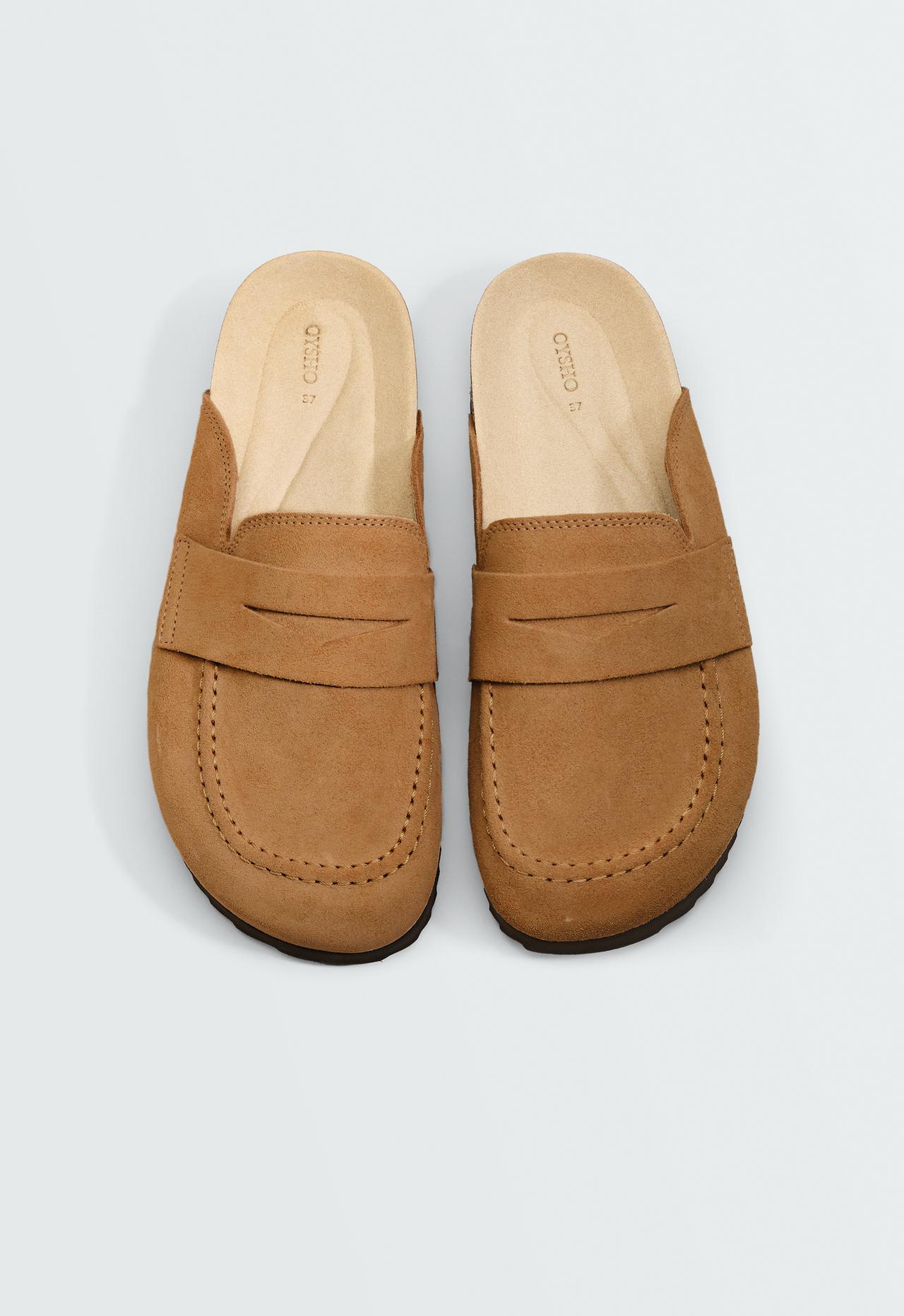 Suede clog — TOASTED BROWN