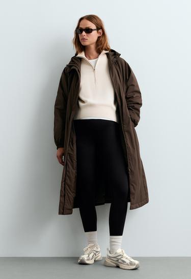65cm Warm maternity leggings with zips — BLACK 1