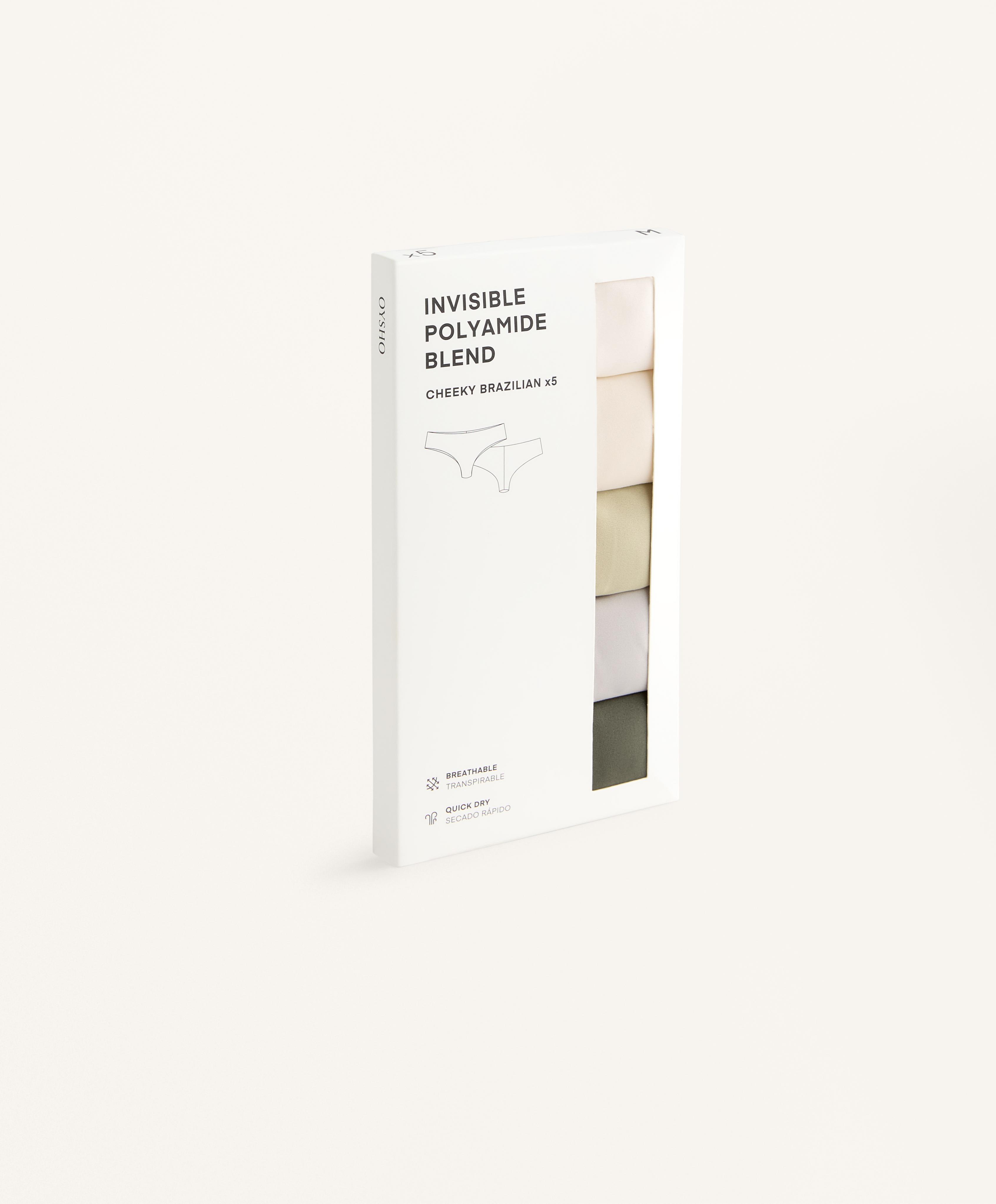 5&nbsp;незаметных под одеждой трусов бразильяно из смесового полиамида - Распродажа