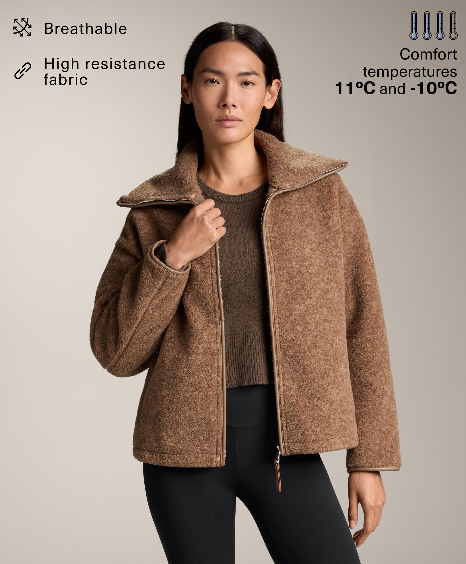 Boxy faux-shearling jacket