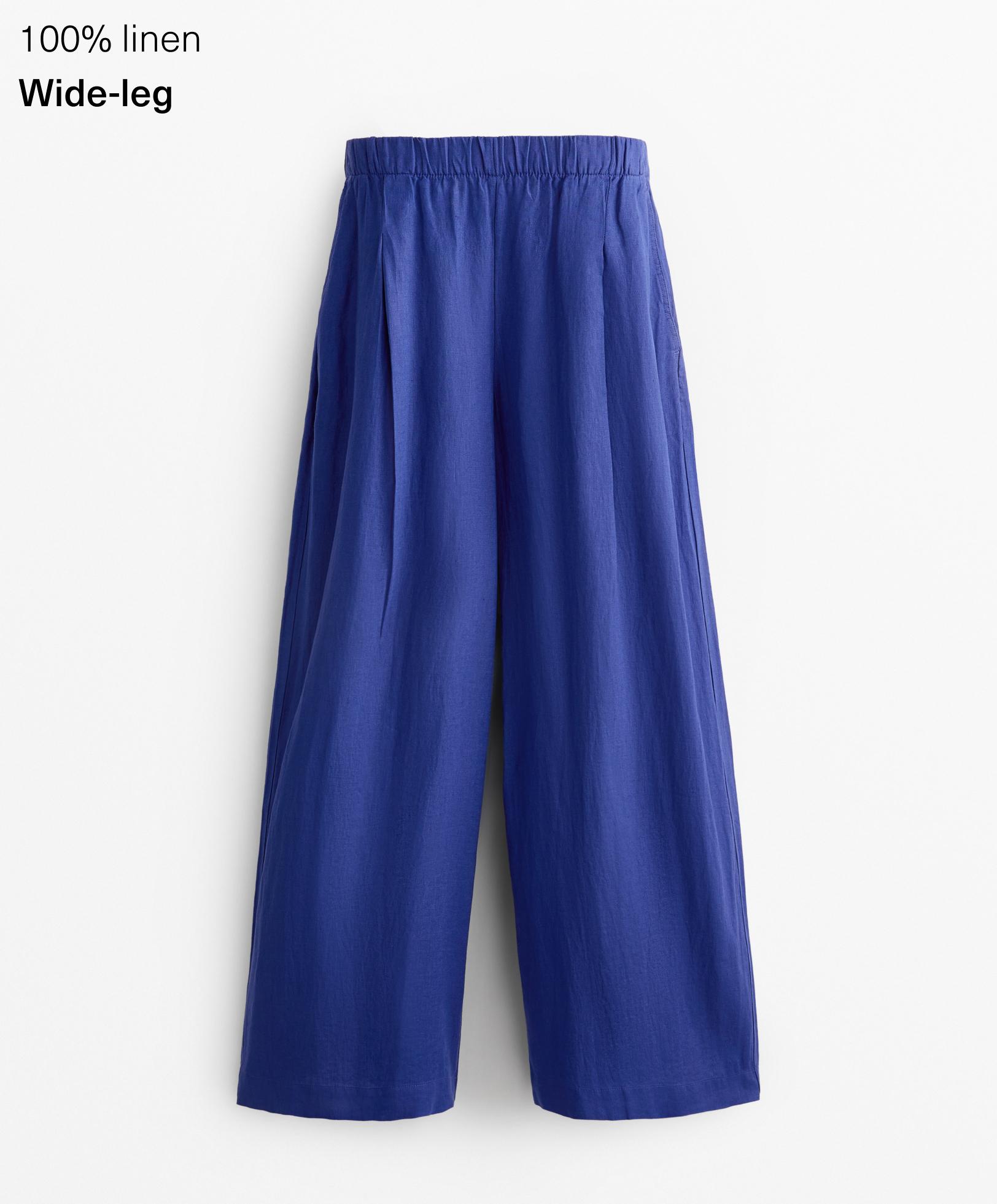 100% linen wide-leg trousers 100% linen wide-leg trousers