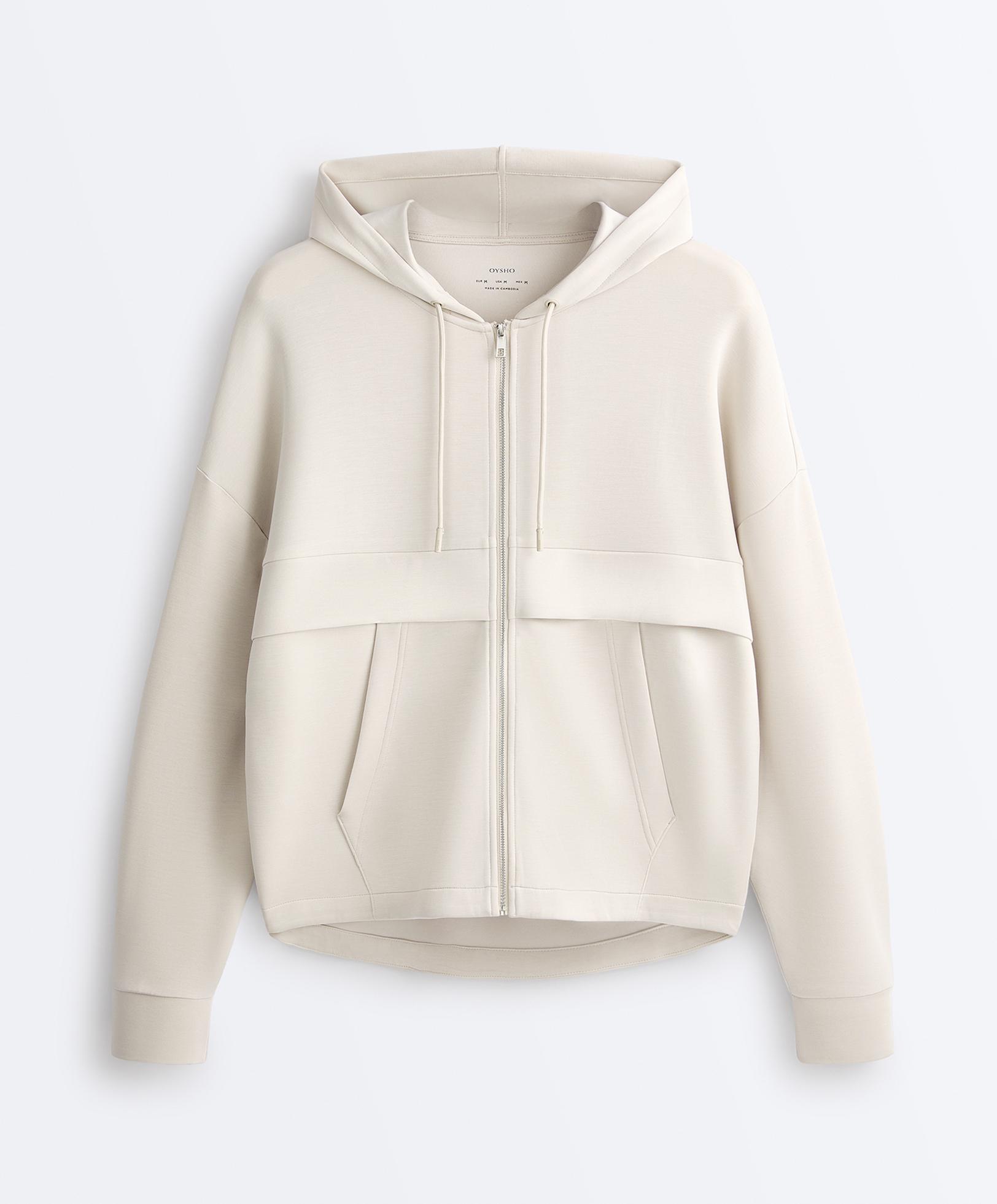 Soft-touch jacket with modal — PALE MINK